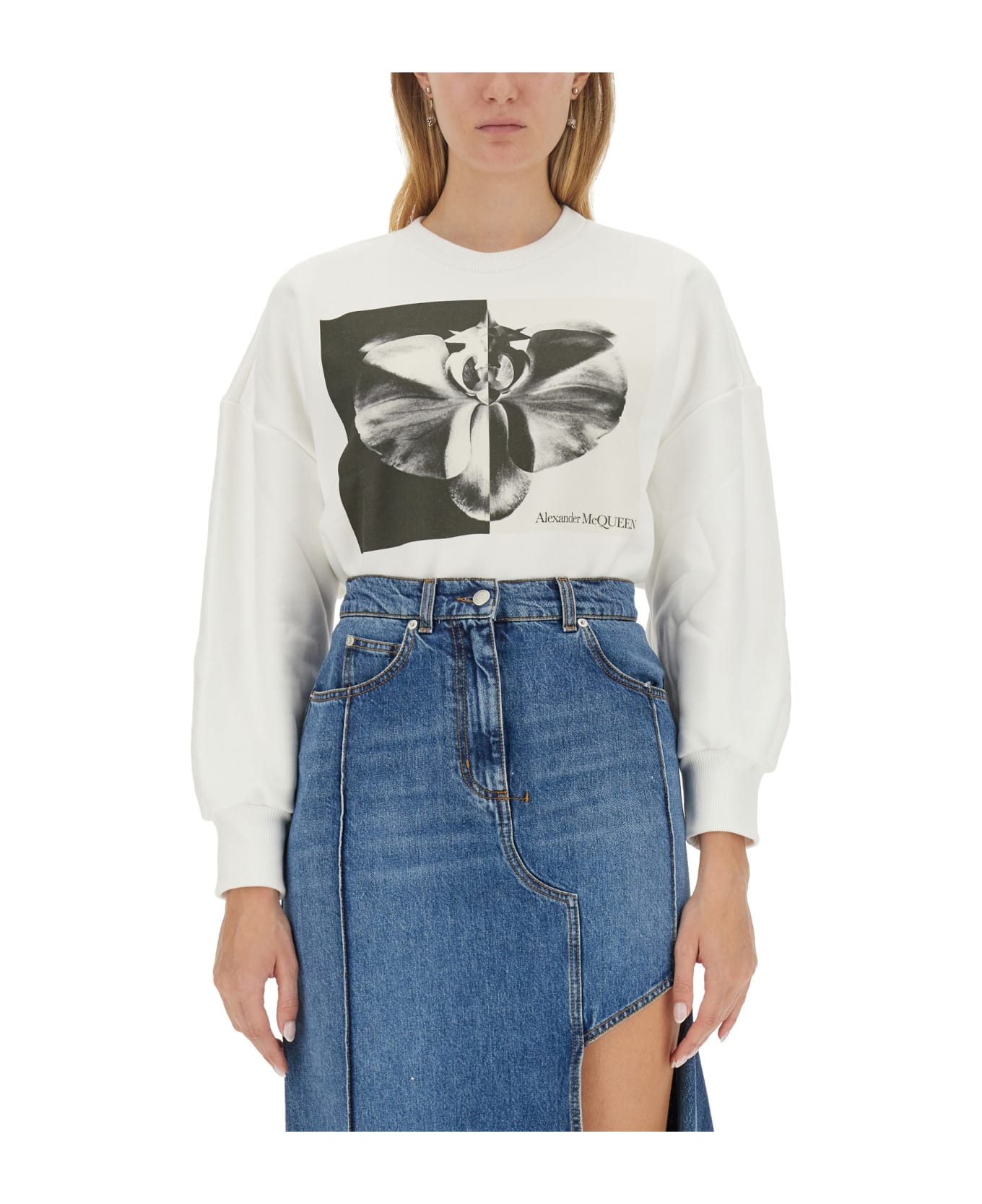 Alexander McQueen Printed Sweatshirt - MULTICOLOR