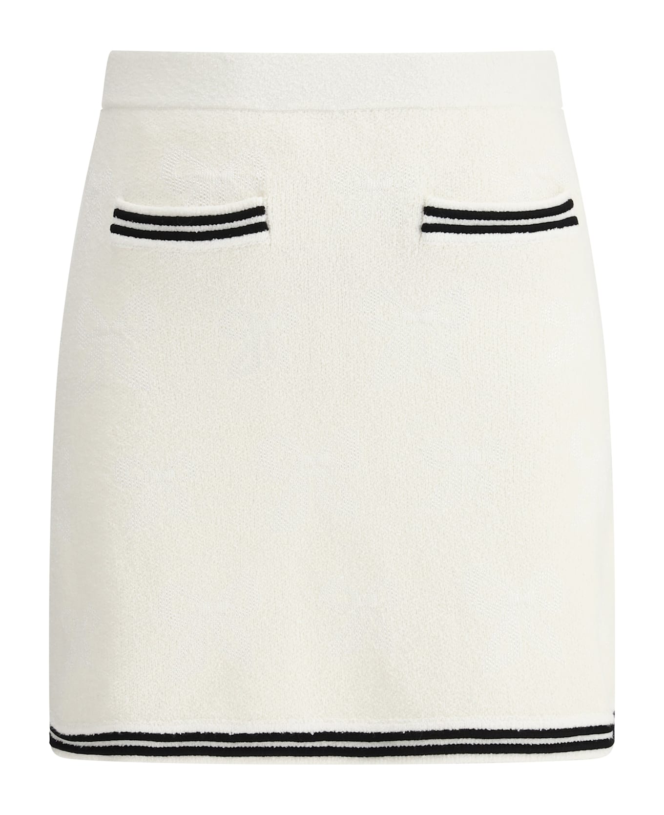 self-portrait Midi Skirt - Cream