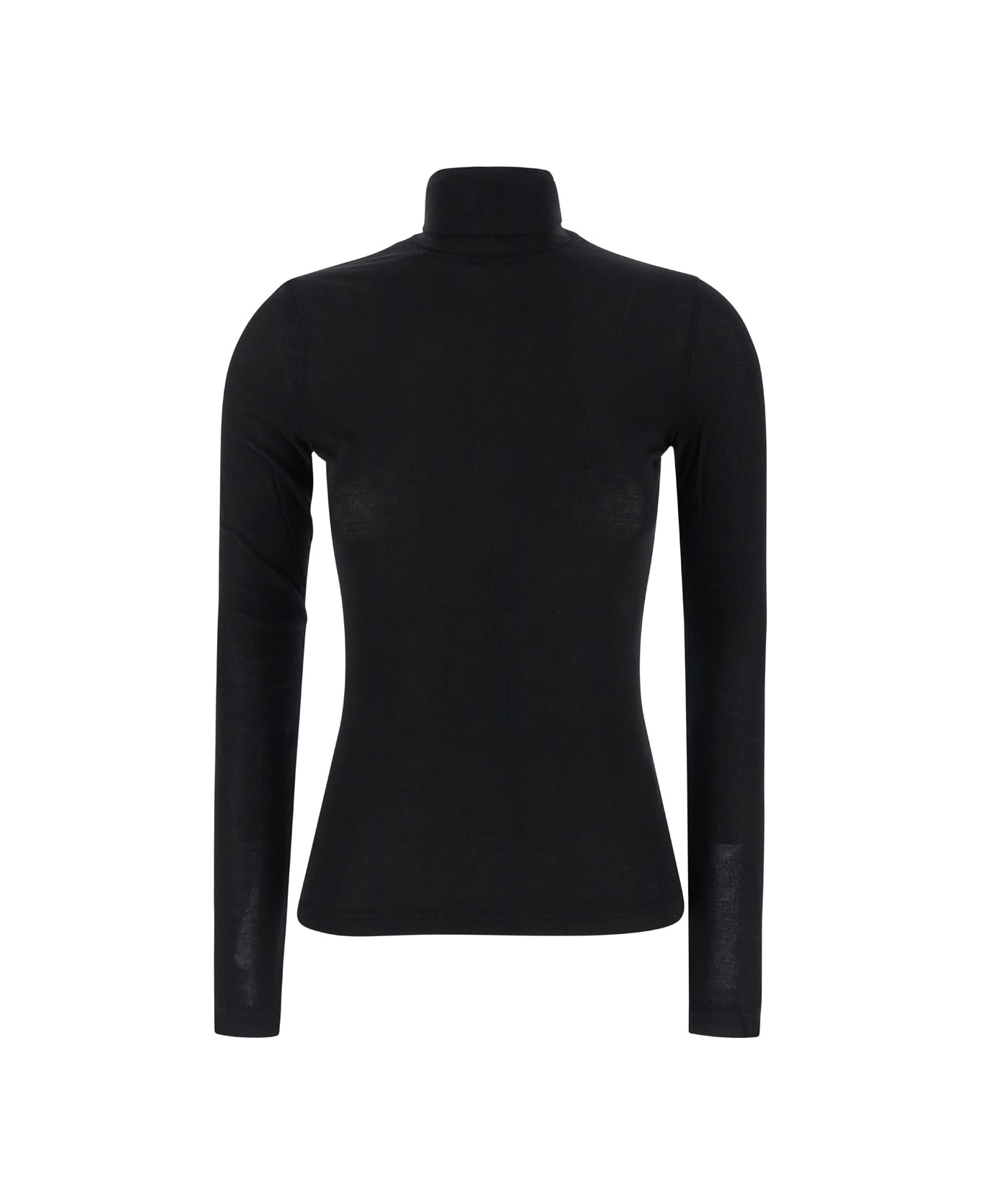 AGOLDE Black Long Sleeve Turtleneck In Stretch Fabric Woman - Black