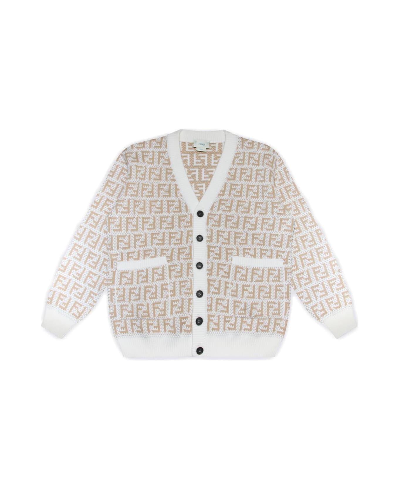 Fendi Ff Jacquard Buttoned Cardigan