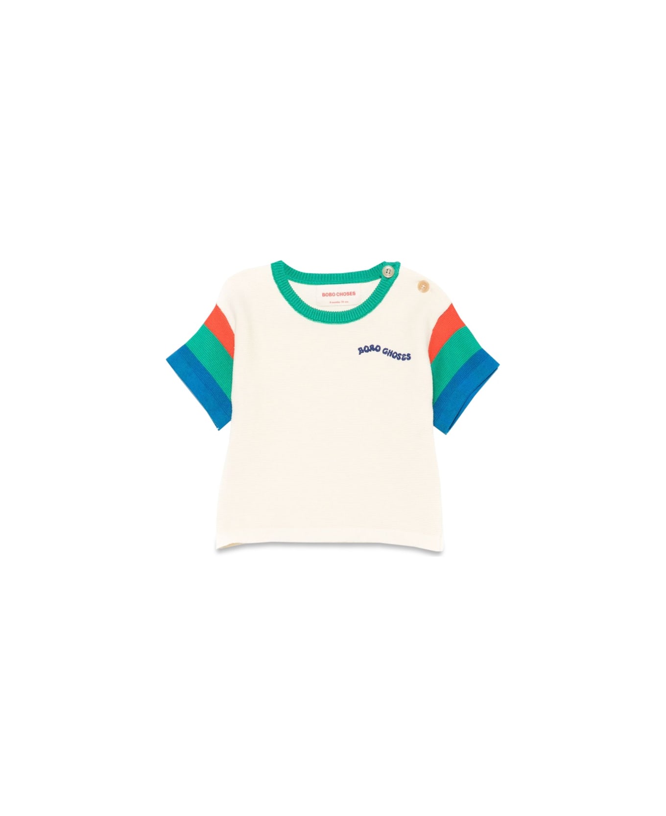 Bobo Choses Color Block Knitted T-shirt - WHITE