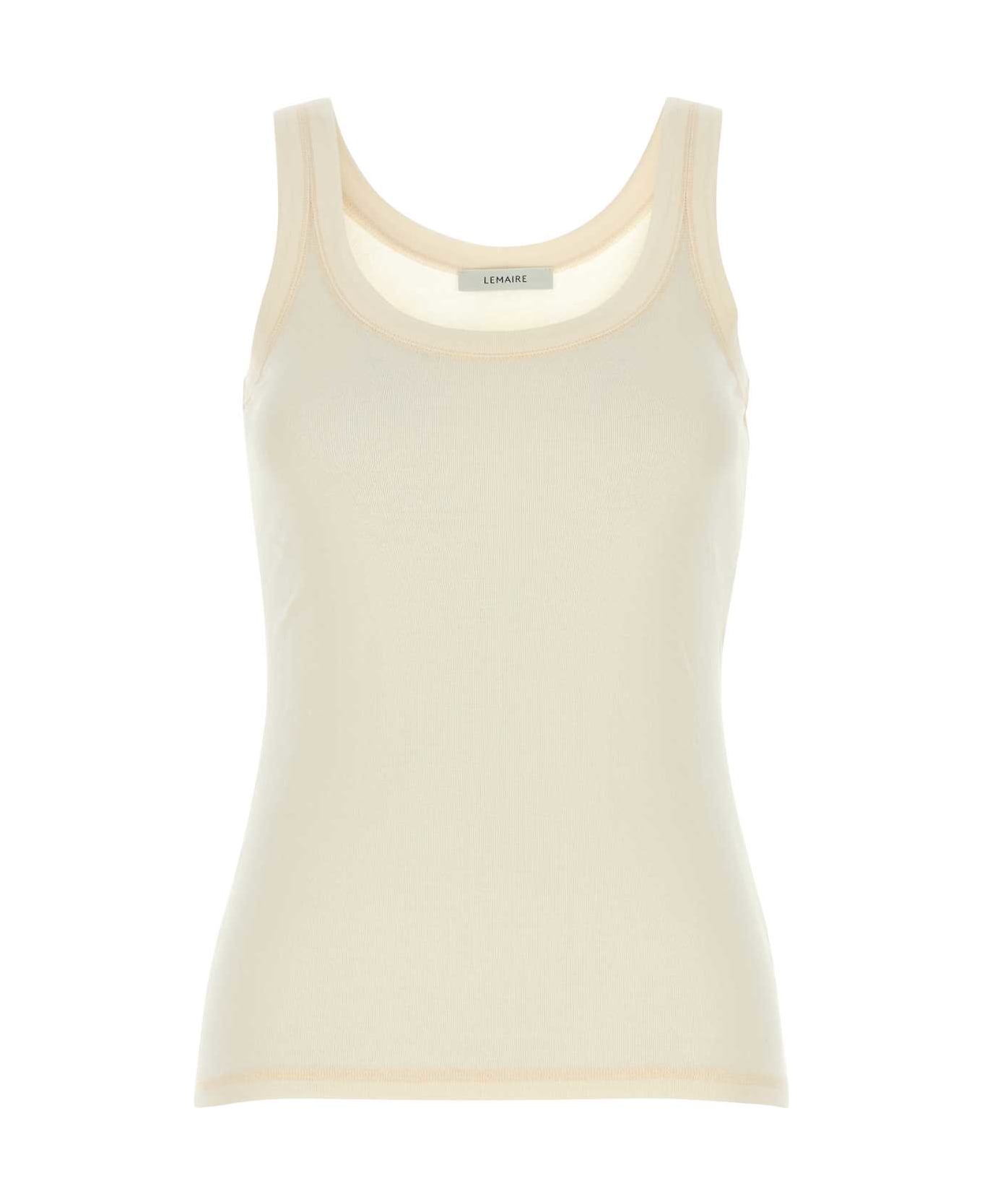 Lemaire Cream Cotton Tank Top - LIGHTCREAM