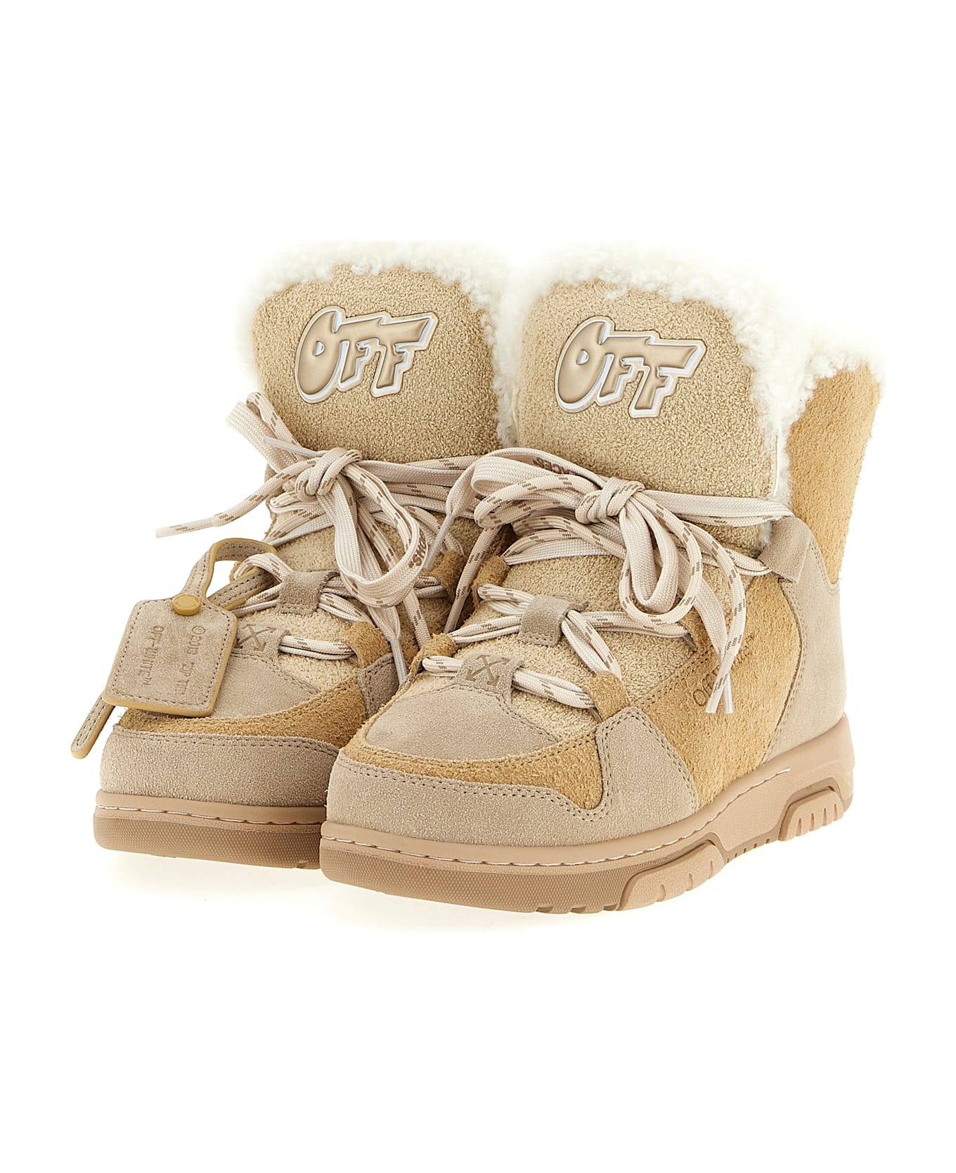 Off-White 'winter' Ankle Boots - Beige