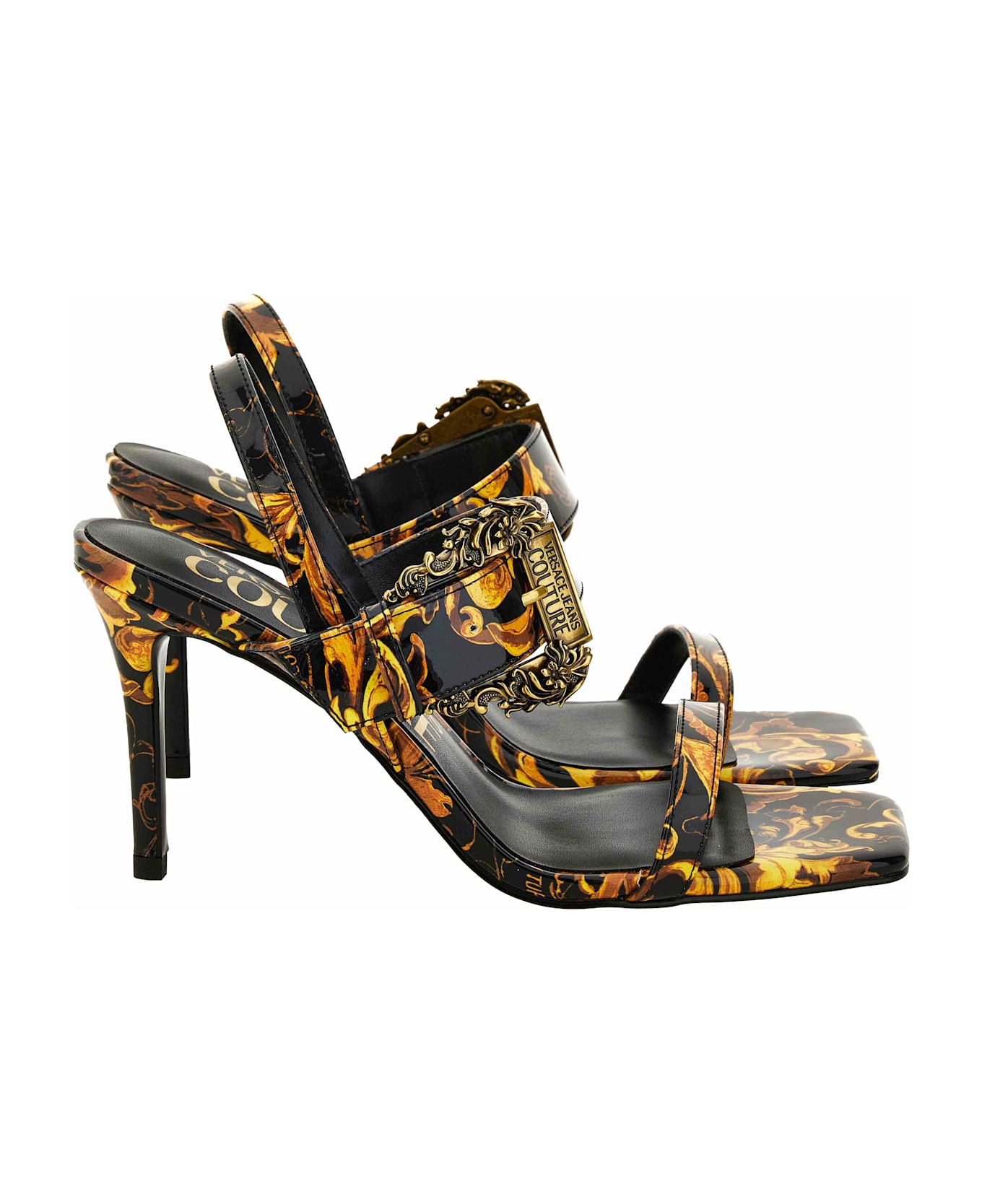 Versace Jeans Couture Open Sandals - Black