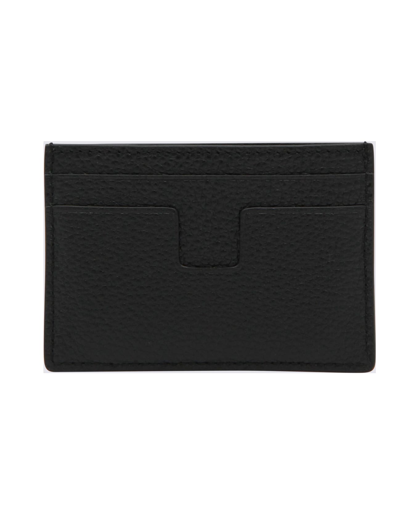 Tom Ford Black Leather Card Holder - Black