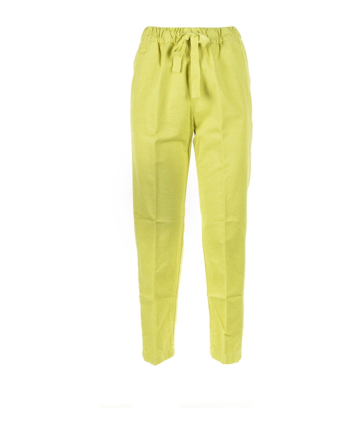 Myths Yellow High-waisted Trousers With Drawstring - GIALLO ボトムス