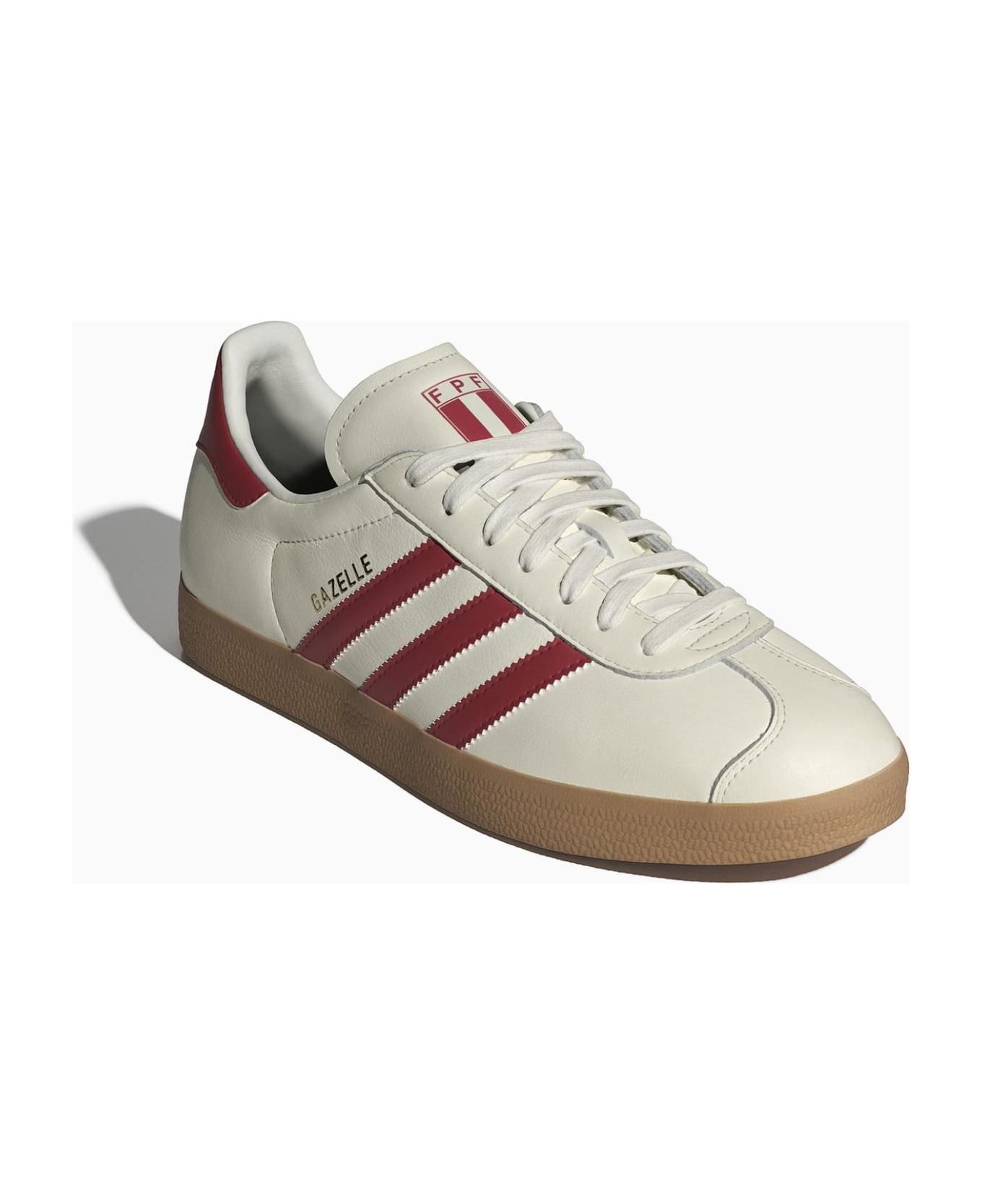 Adidas Originals Gazelle White\/red Sneakers - Ivory