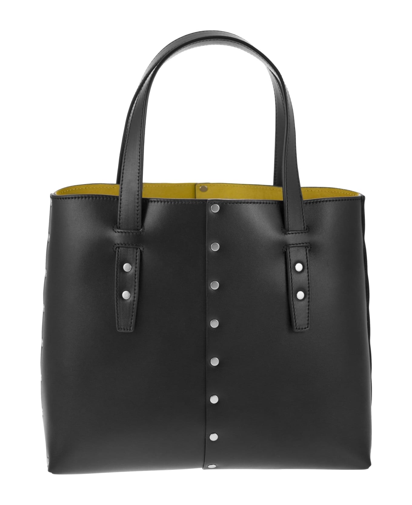 Fabiana Filippi Leather And Studded Tote Bag - Black