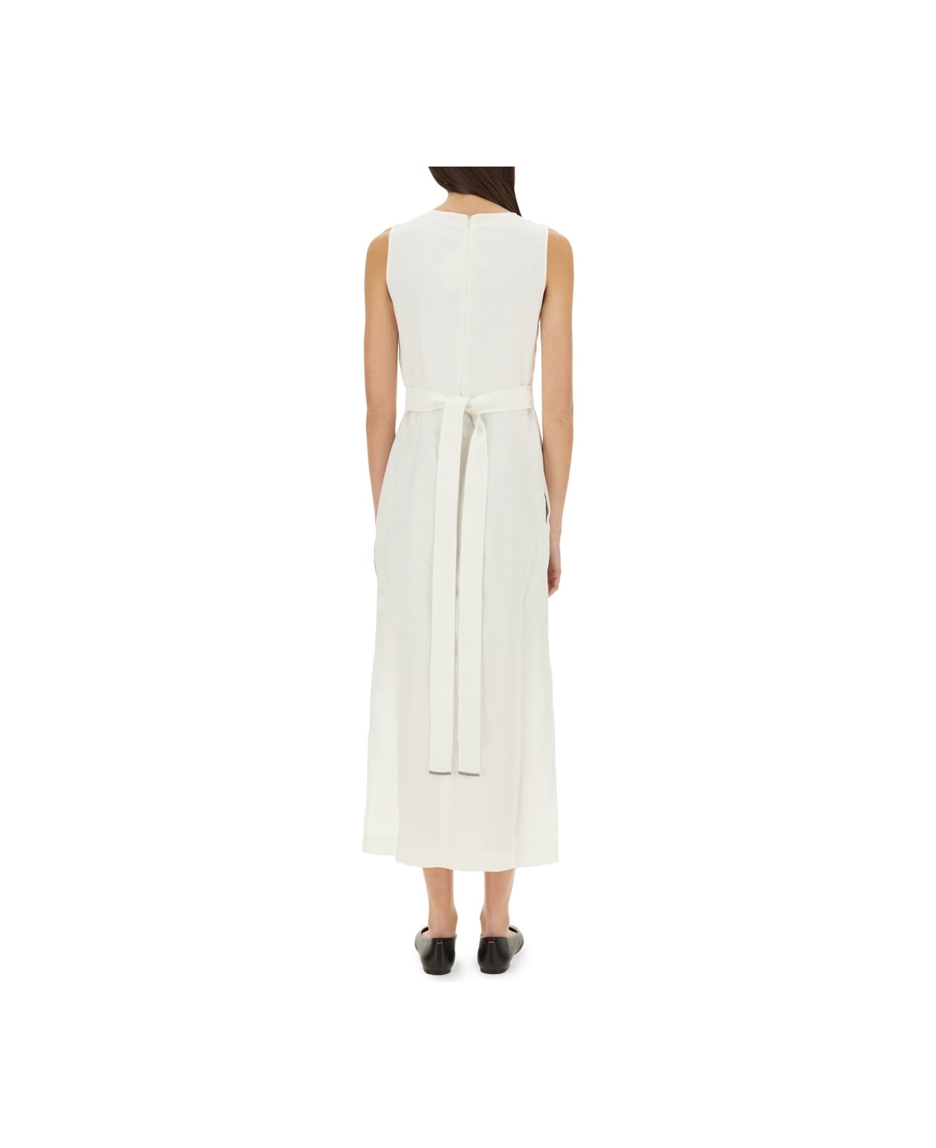 Brunello Cucinelli "wrap-effect" Dress - WHITE