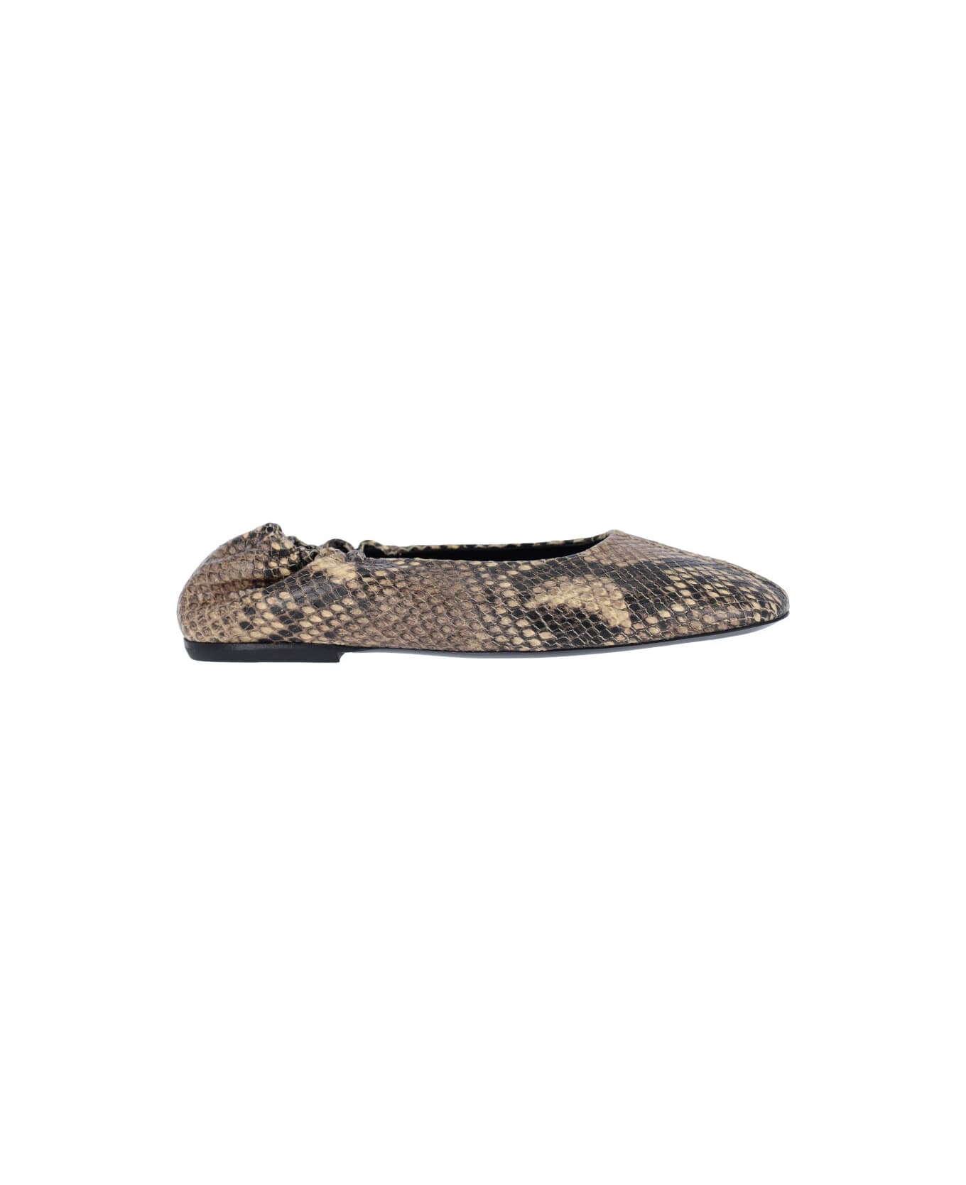 Dries Van Noten Leather Ballet Flats - Beige