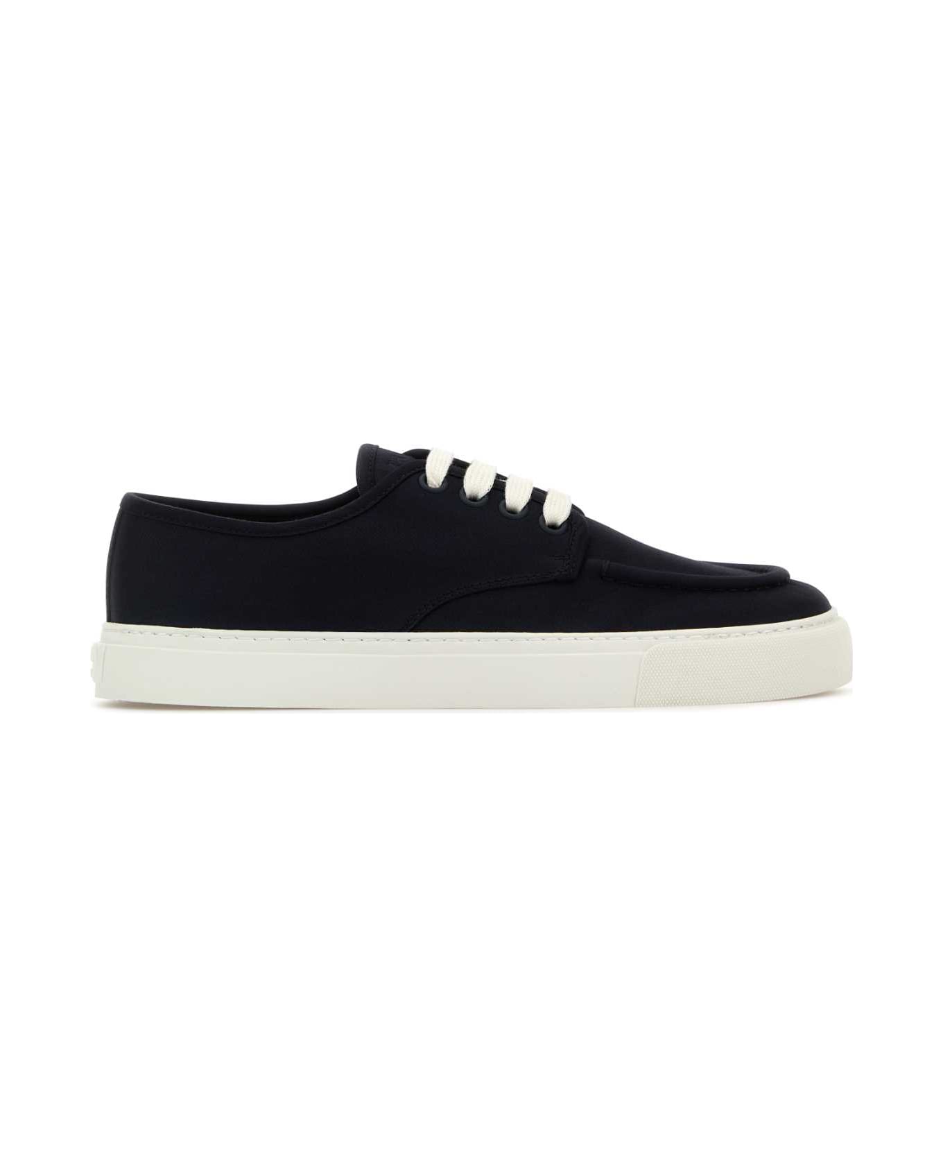 Prada Navy Blue Canvas Sneakers - NAVY