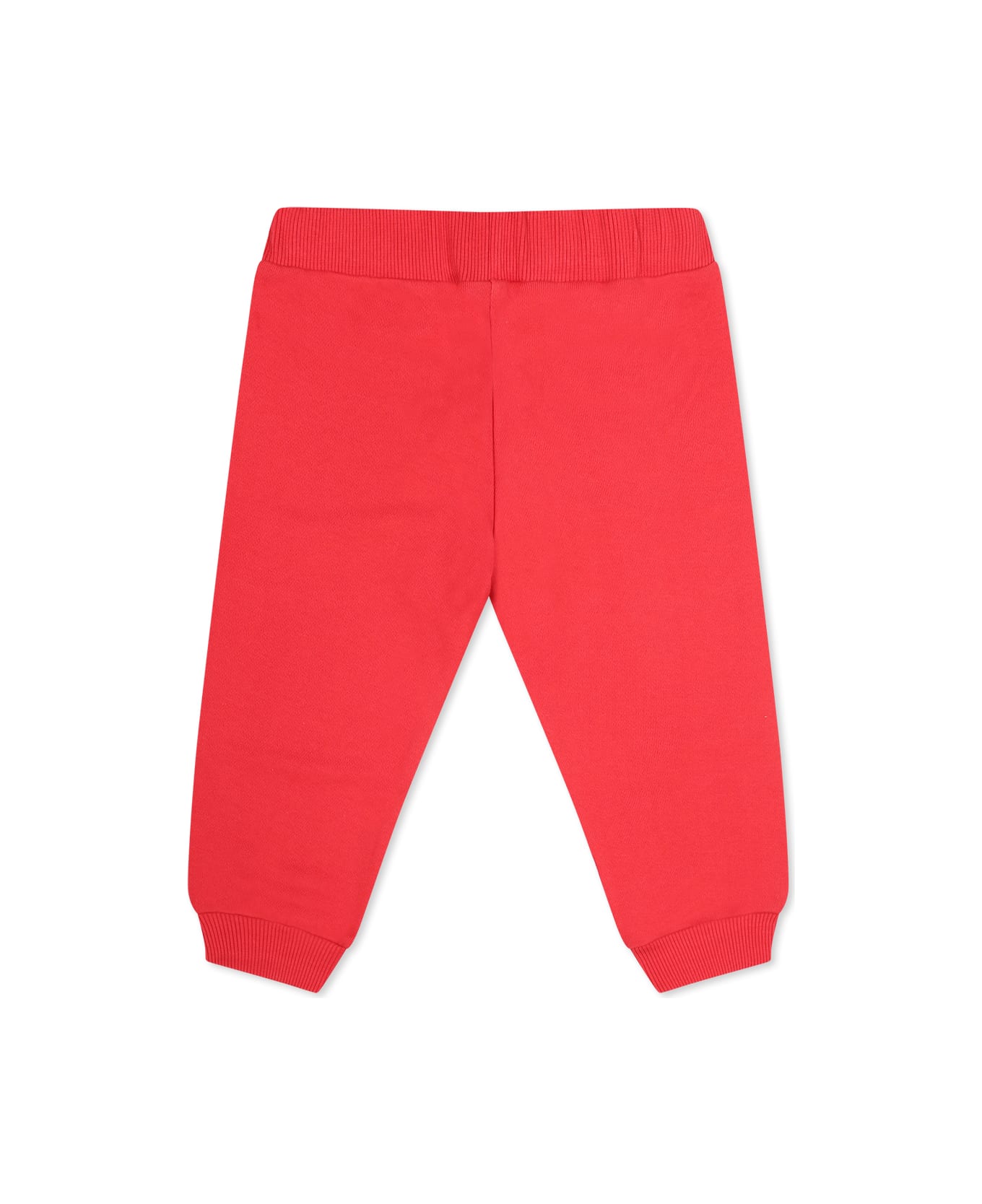 Balmain Red Trousers For Babykids With Logo - Red