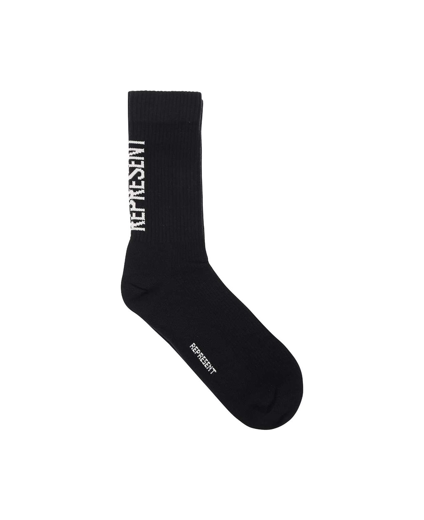 REPRESENT Cotton Socks With Logo - black 靴下