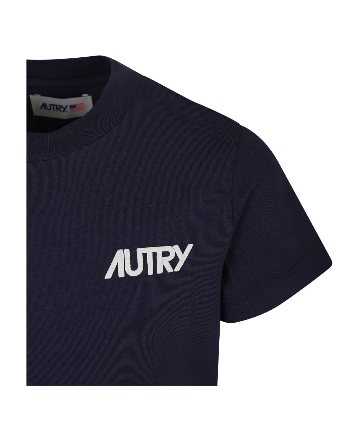 Autry Blue T-shirt For Kids With Logo - Blue