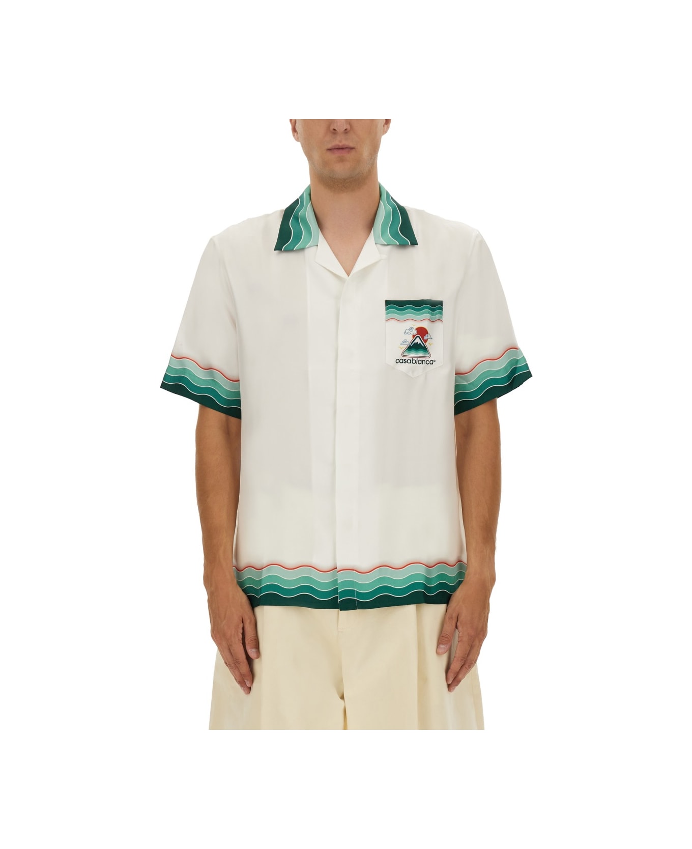 Casablanca "montagne Ondulée" Shirt - GREEN