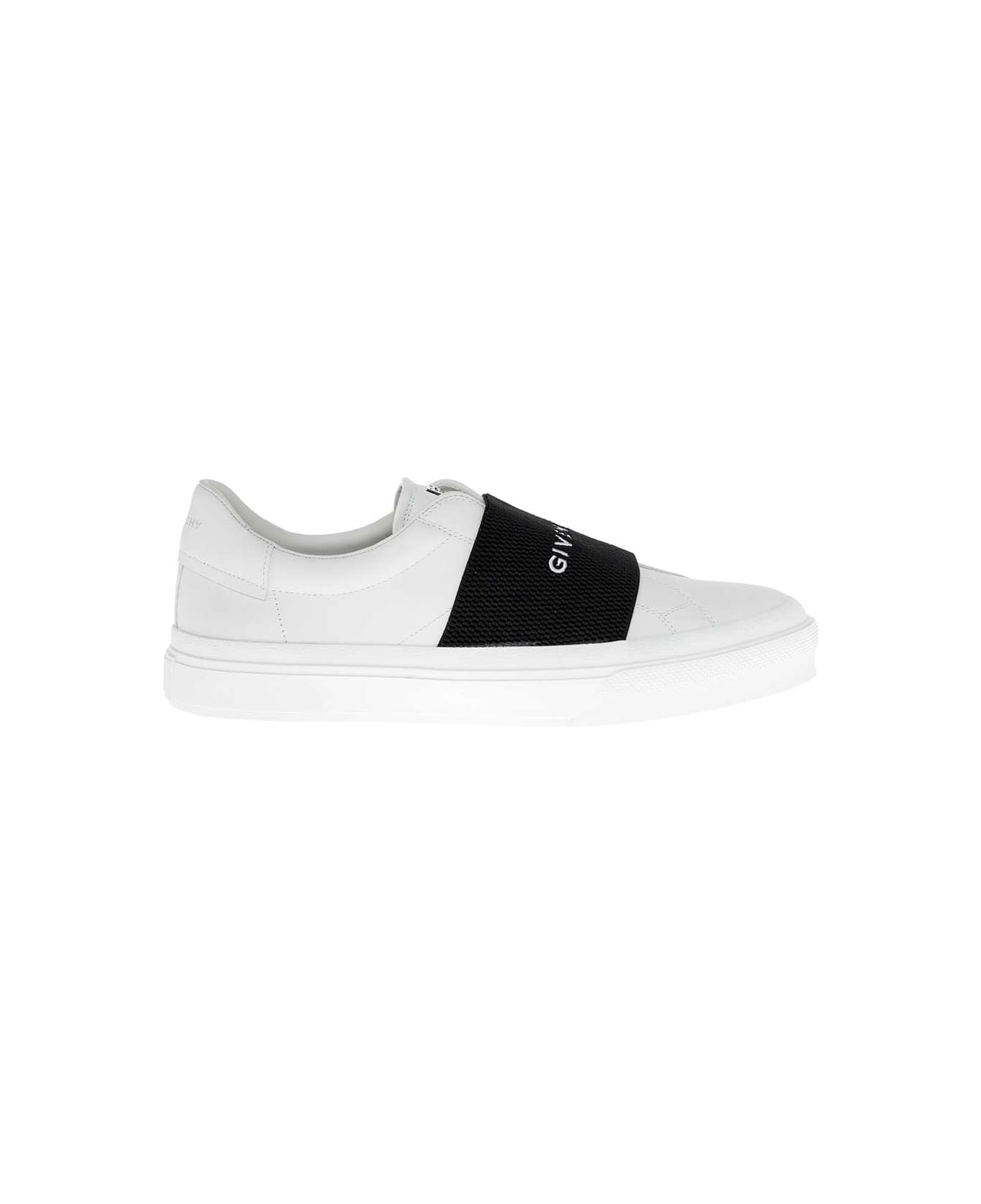 Givenchy City Court White Leather Sneakers With Logo - White