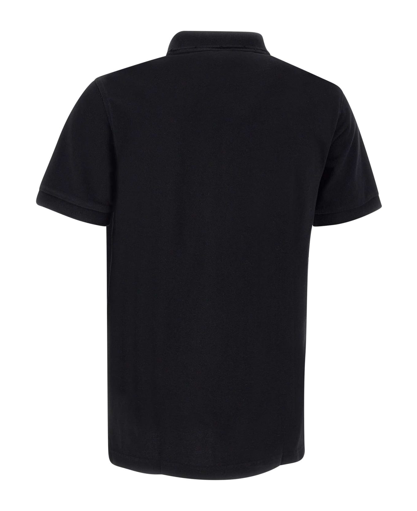 Sun 68 'solid' Cotton Polo Shirt Sun 68 - BLACK