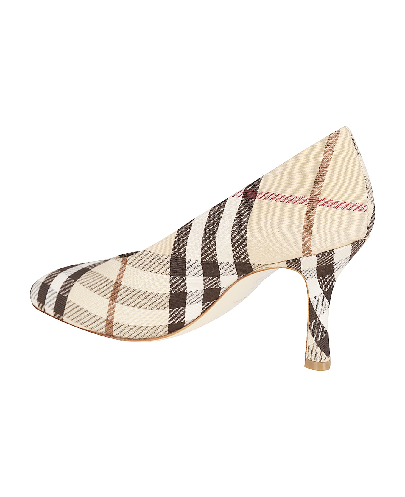 Burberry Textile Shoe Leather Pumps - ALABASTER IP CHECK ハイヒール