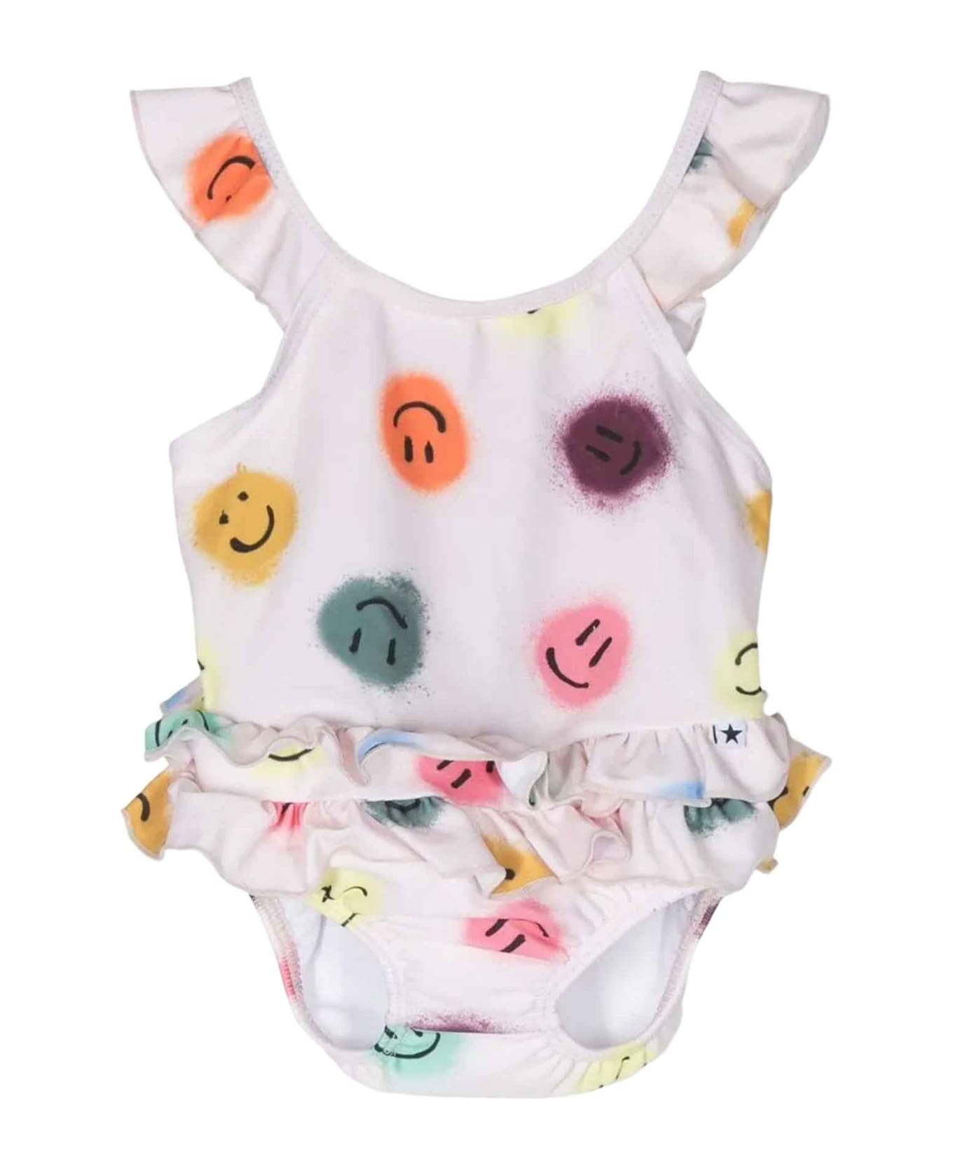 Molo Multicolor Swimsuit Baby Girl Kids - Bianco