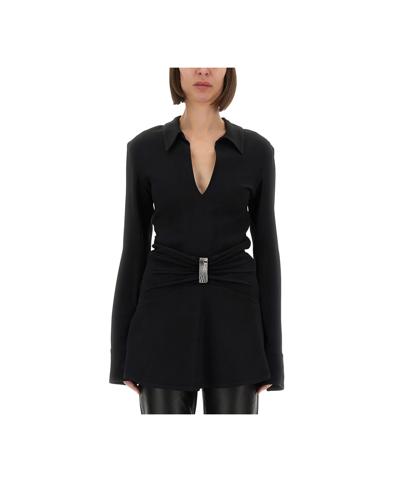 The Attico Cady Mini Dress - BLACK