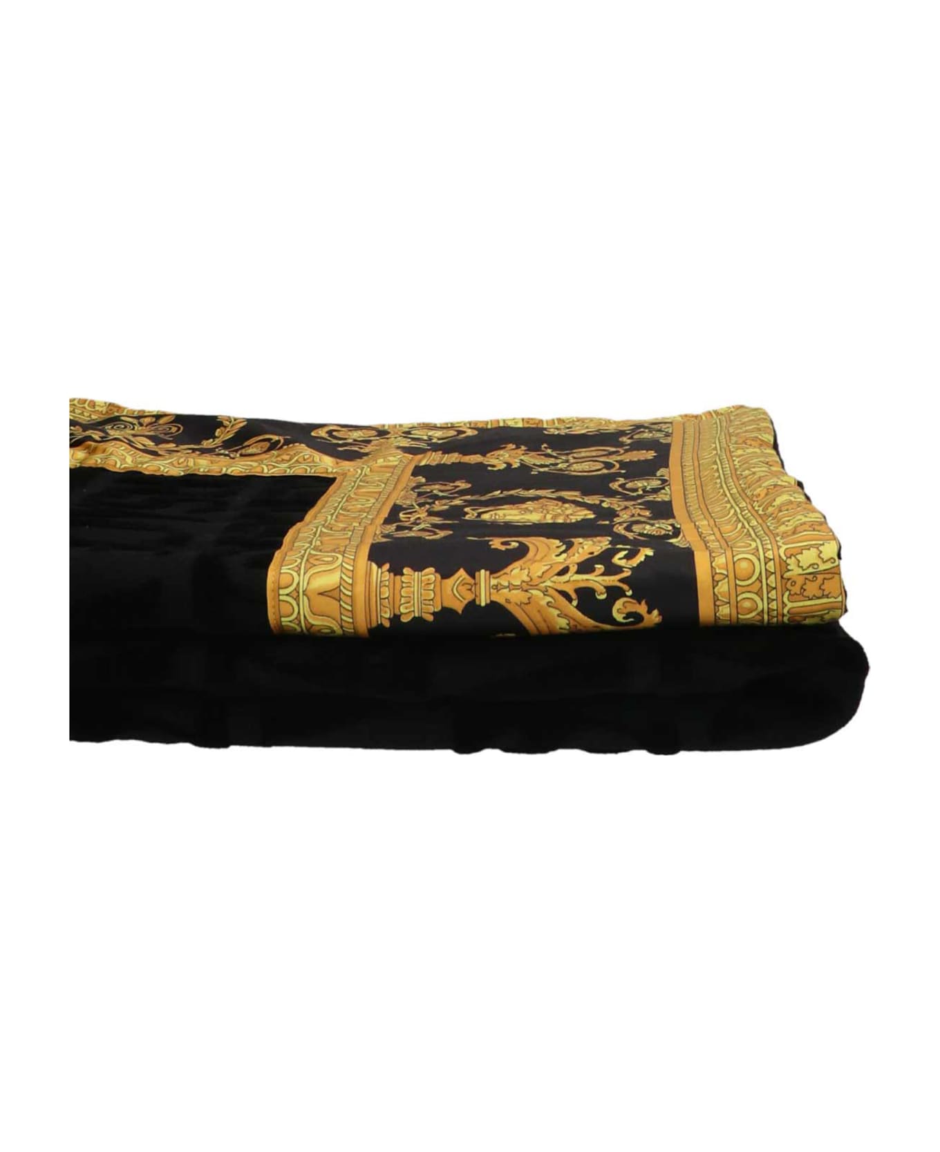 Versace 'barocco' Beach Towel - Black  