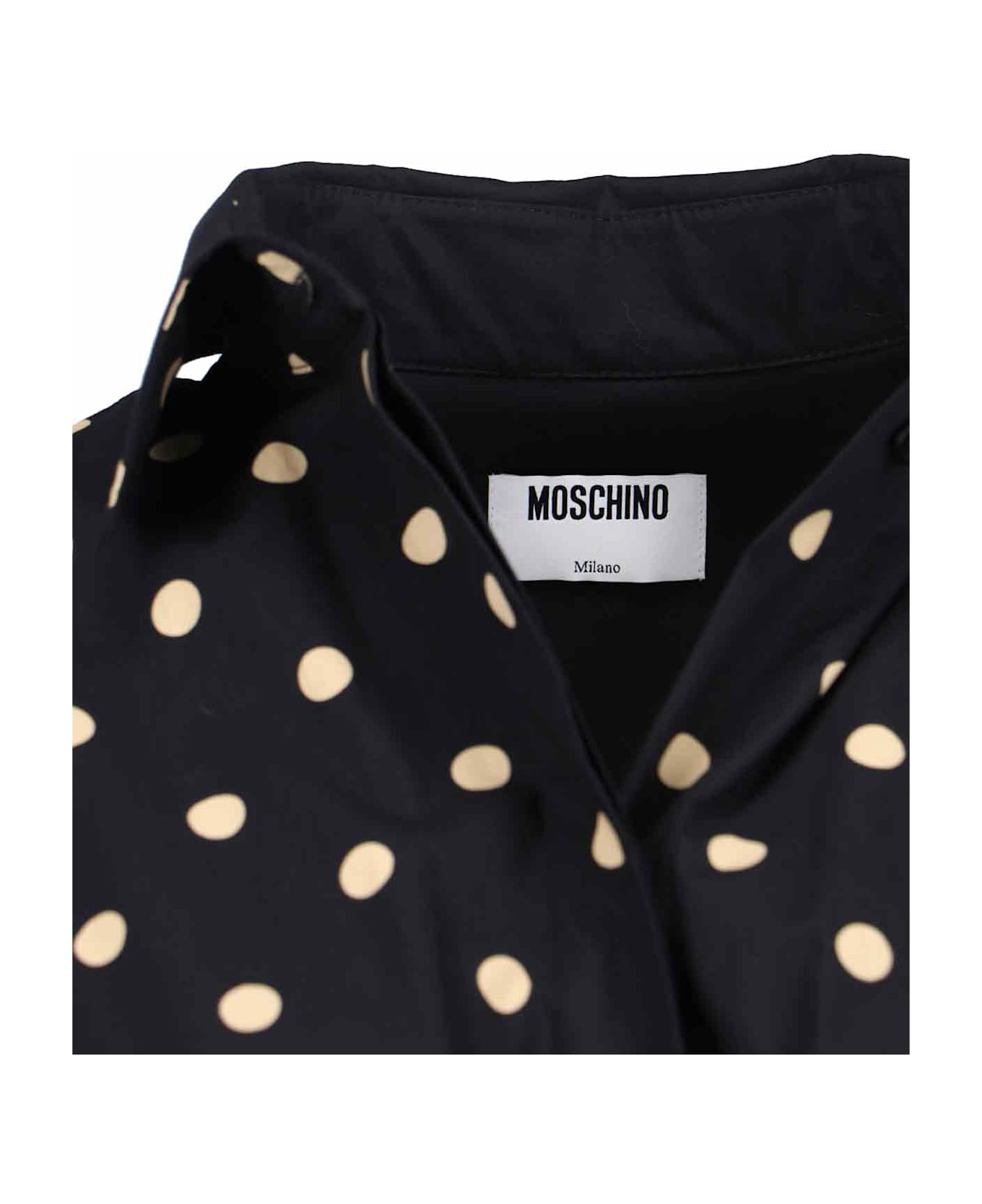 Moschino Polka Dot Shirt Dress - Black  