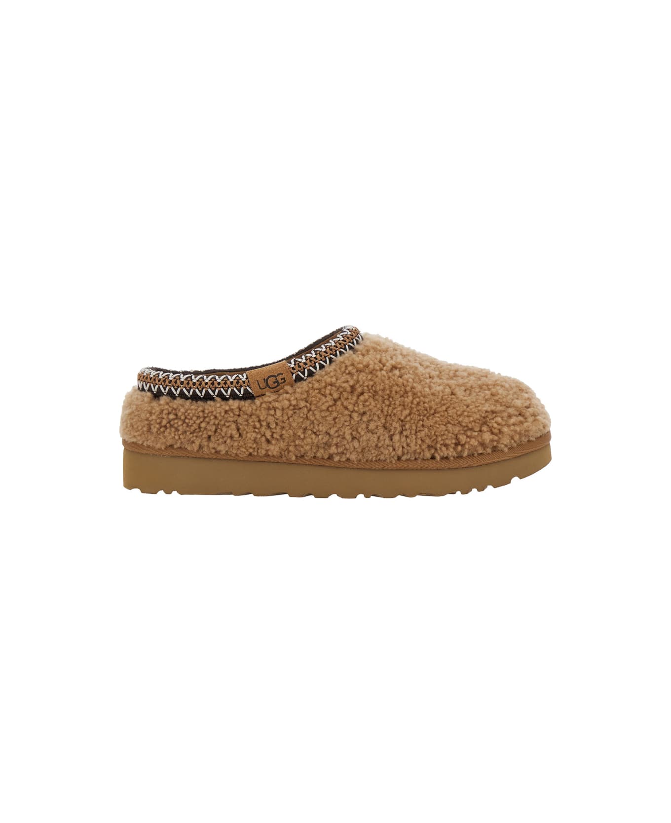 UGG 
tasman Maxi Curli
 Beige Slip-on Mule In Shearling Woman - Beige
