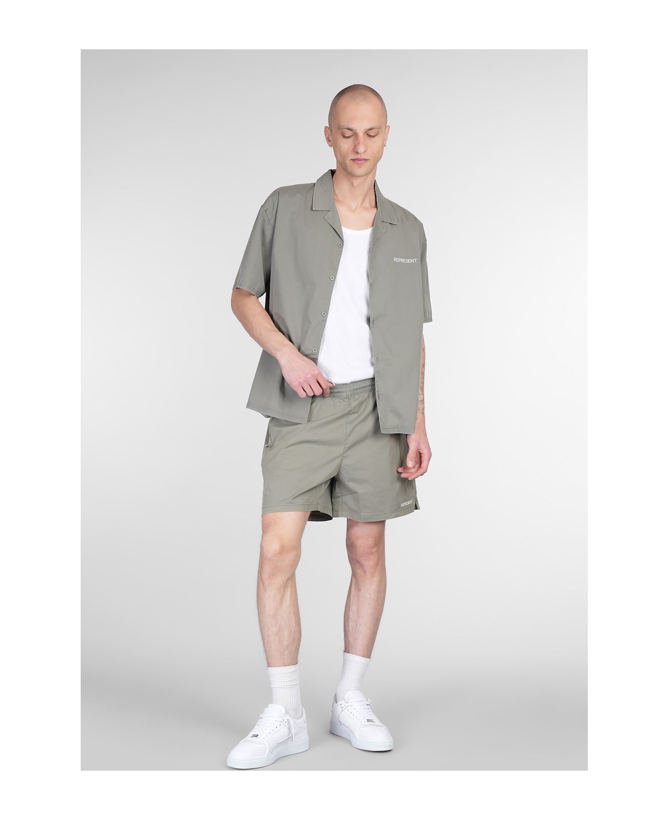 REPRESENT Shirt In Green Cotton - green