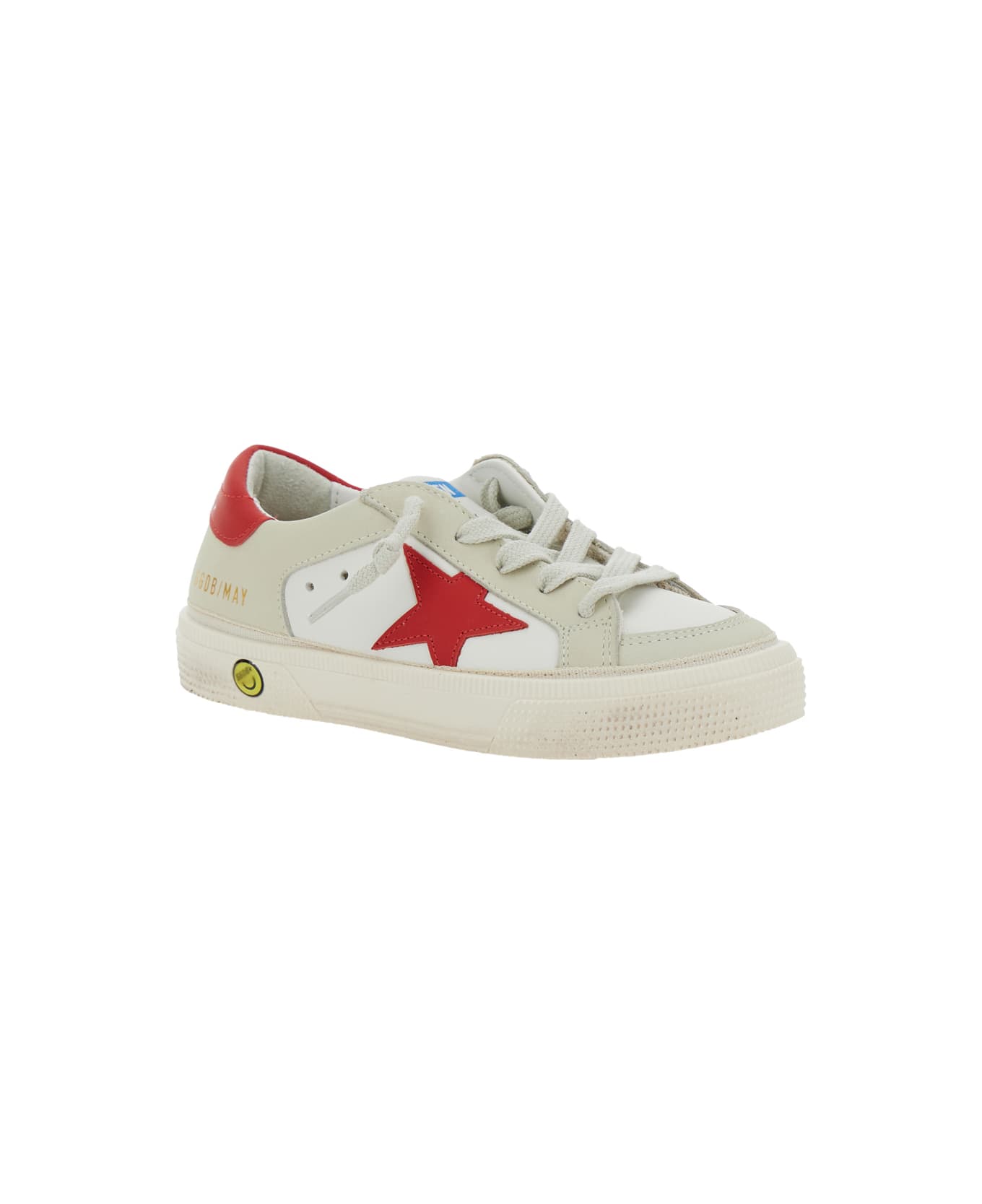 Golden Goose May Leather And Nabuk Upèper Leather Star And Heel - Include Gyf E Gtf - White