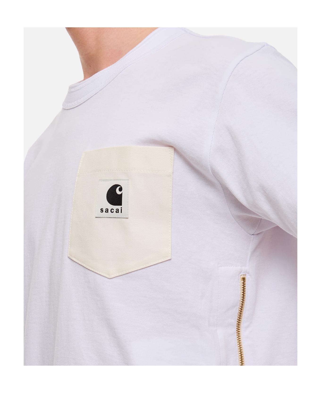 Sacai X Carhartt Wip Cotton T-shirt - White