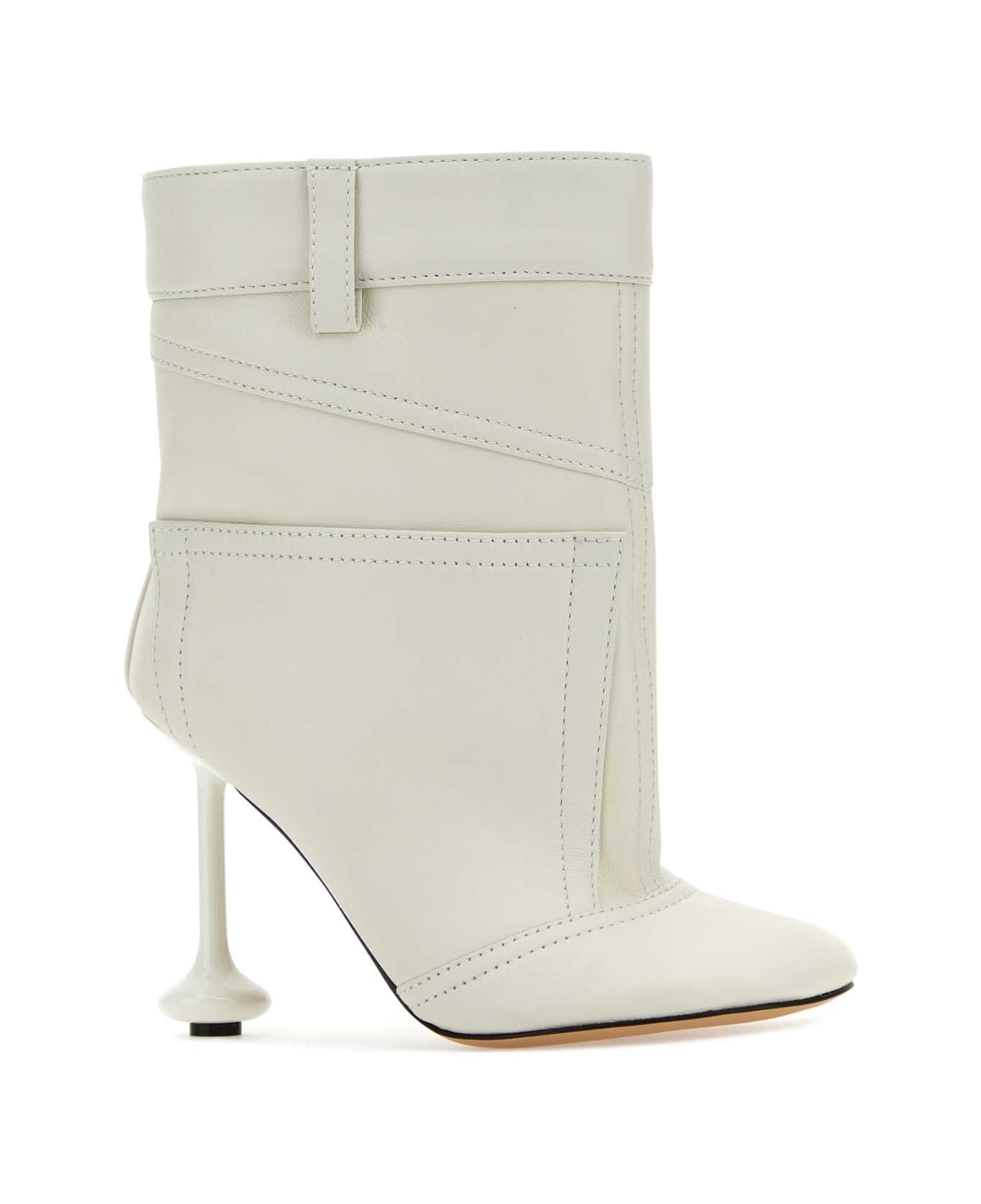 Loewe Ivory Nappa Leather Toy Ankle Boots - ANTHURIUMWHITE