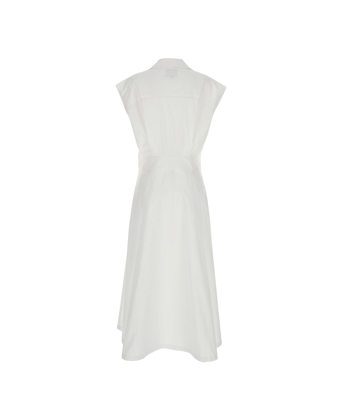 A.P.C. 
athena
 White Sleeveless V-neck Dress In Cotton Woman - White