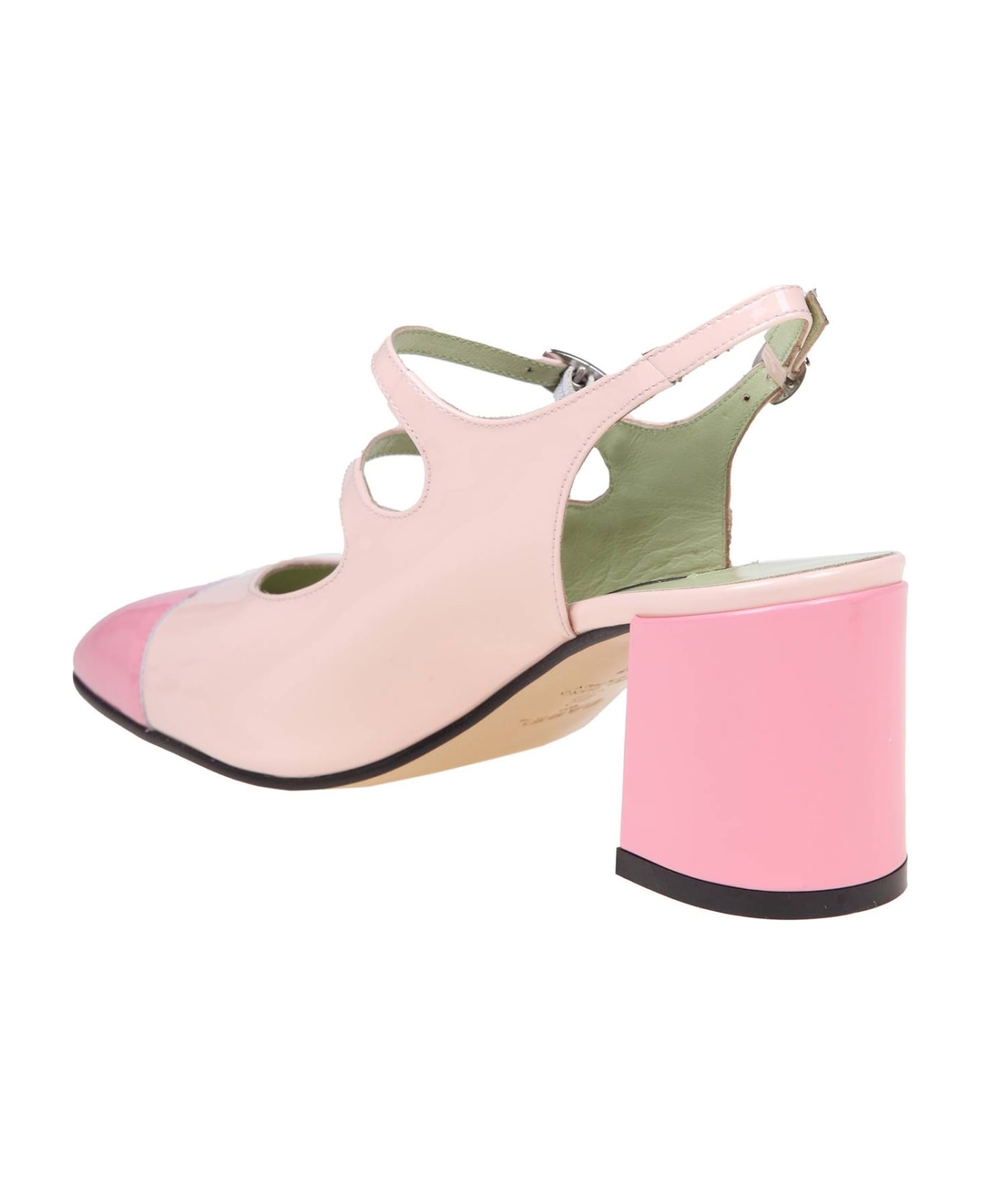 Carel Slingback Papaya In Pink Paint Leather - Pink