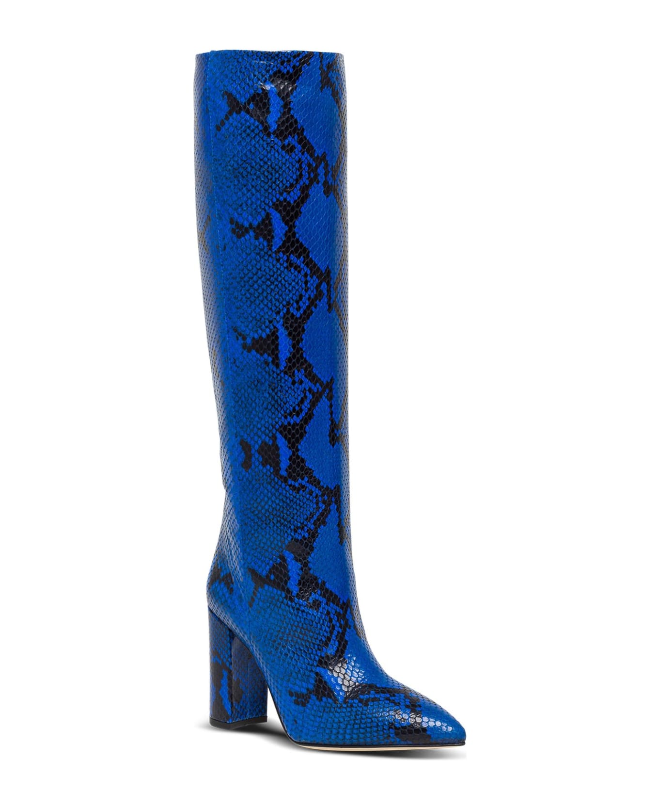 Paris Texas Embossed Leather Boots - Blu