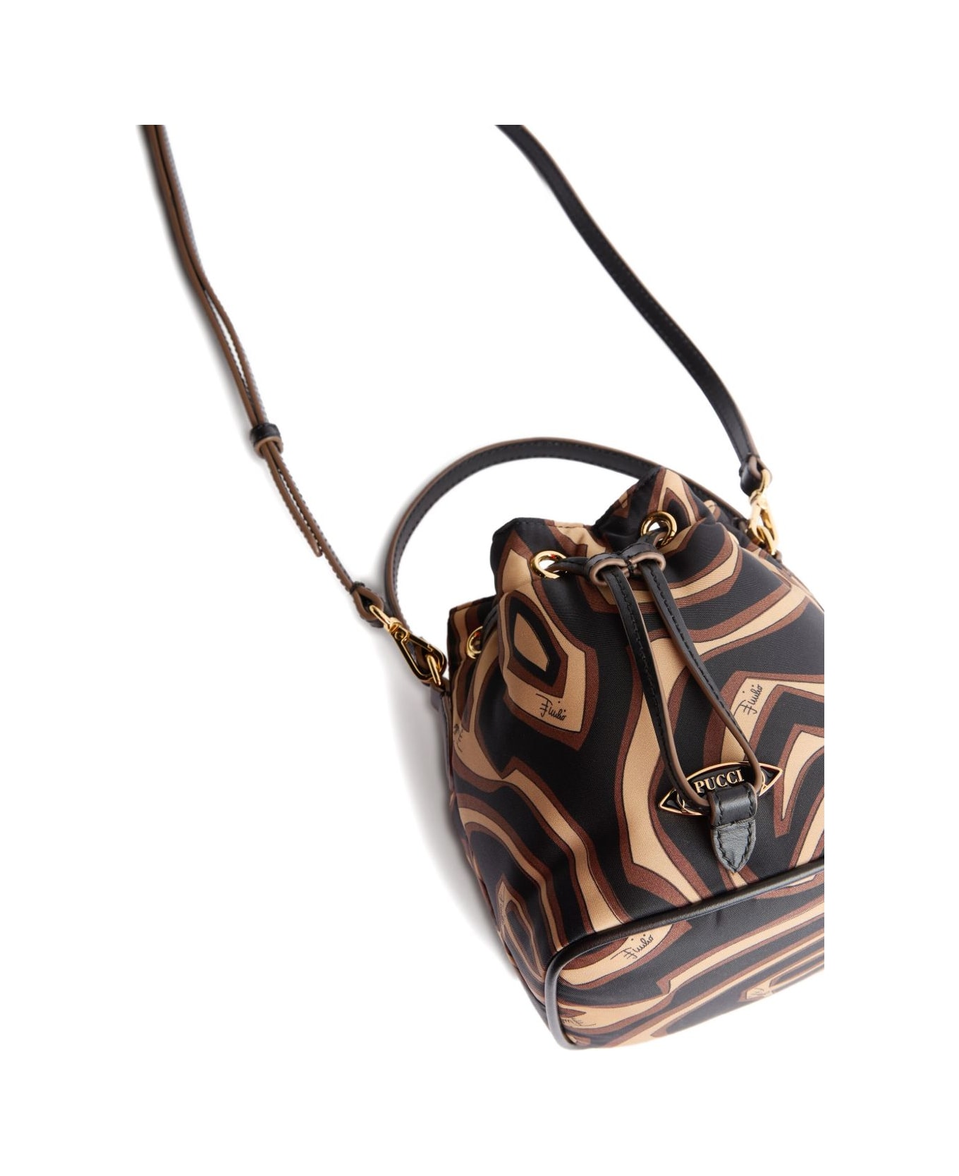 Pucci Printed Bucket Bag - Black