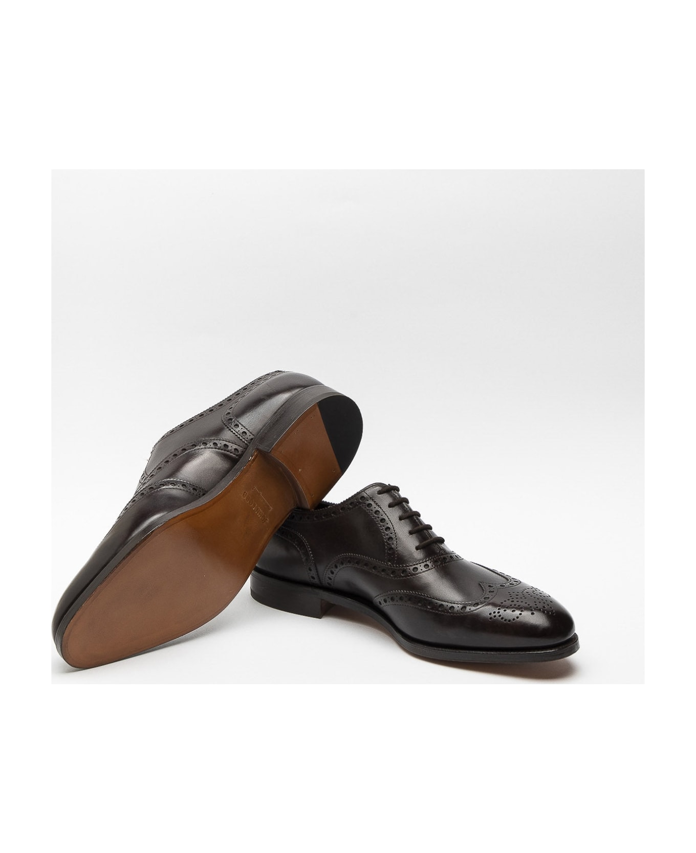 John Lobb Stowey Dark Brown Misty Calf Oxford Shoe - Marrone ローファー＆デッキシューズ