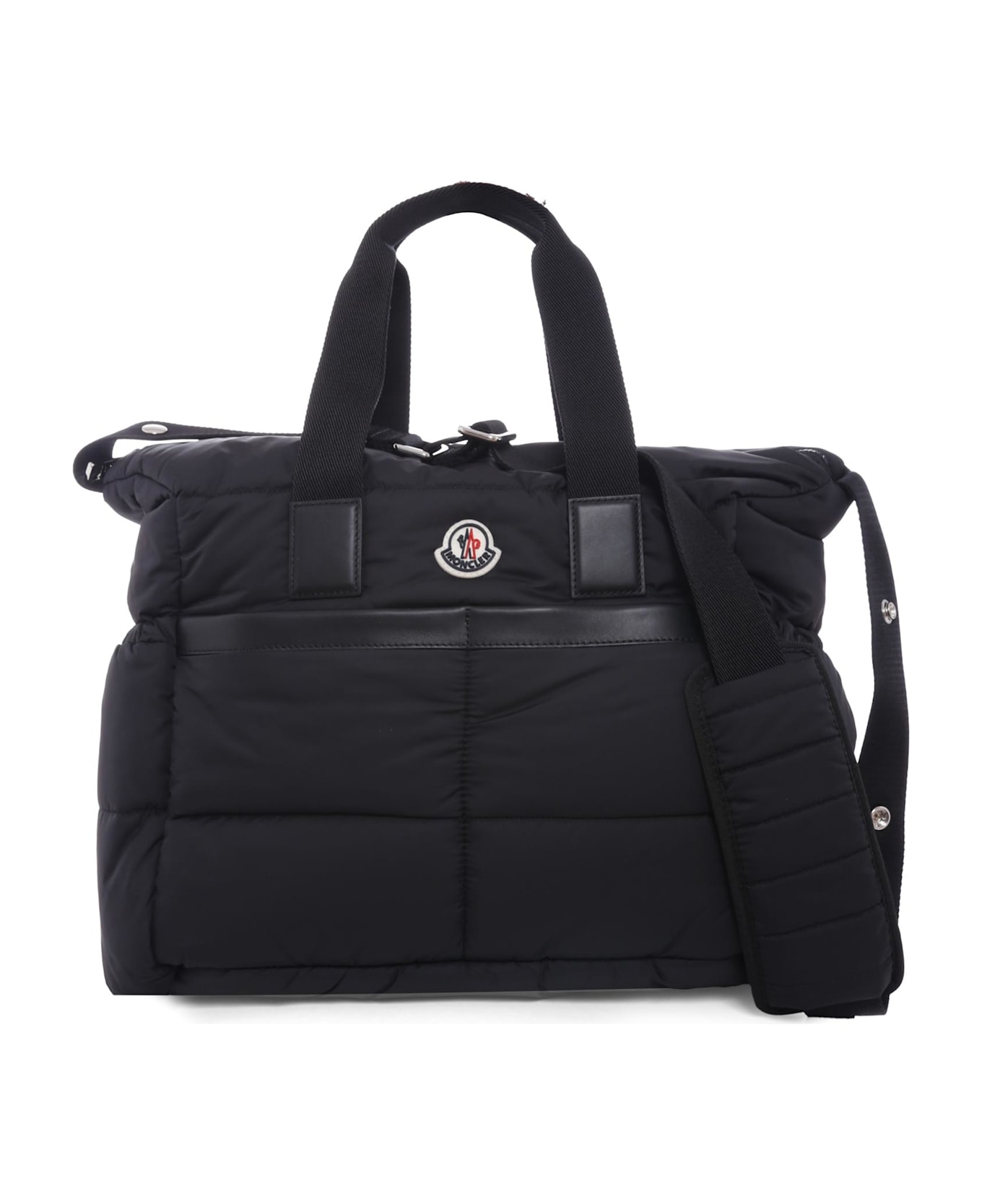 Moncler Black Changing Bag For Babykids With Logo - Black