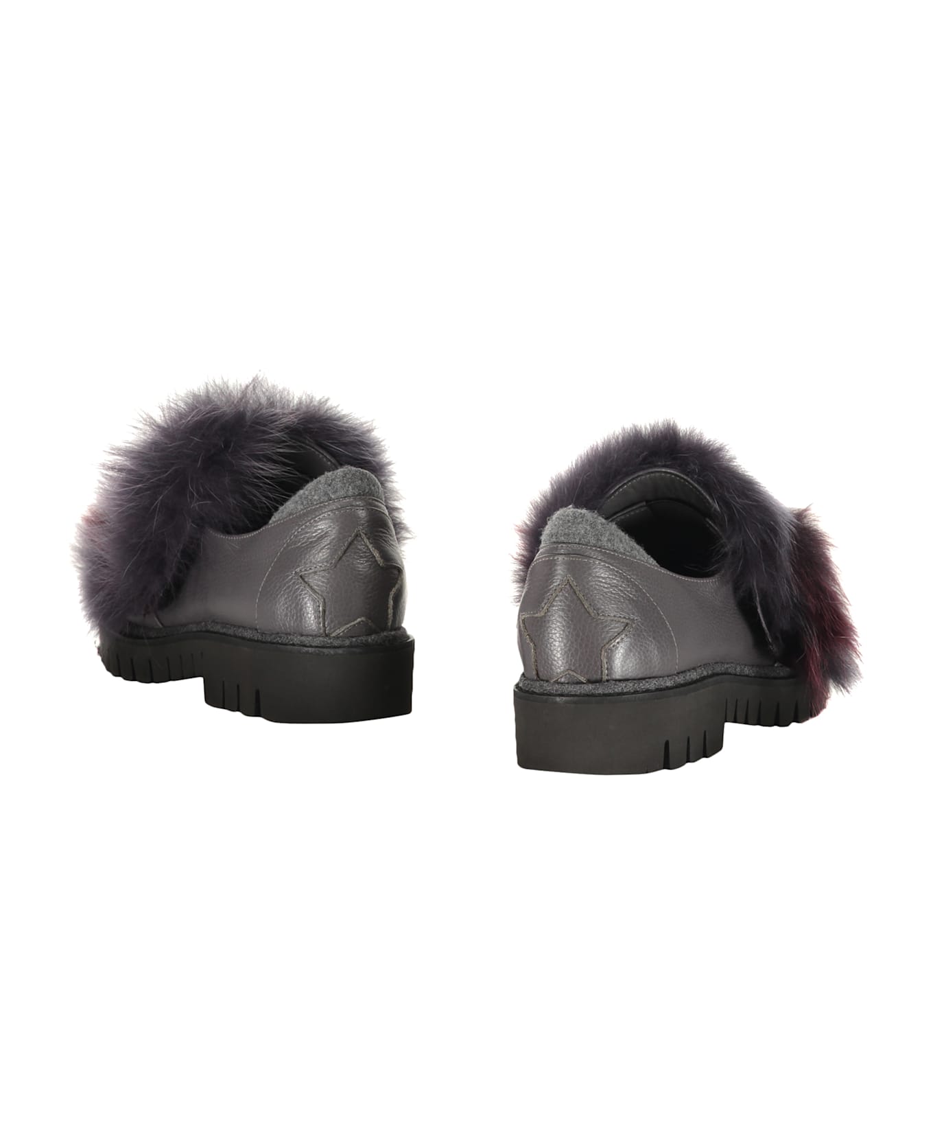 Lorena Antoniazzi Leather Loafers - grey
