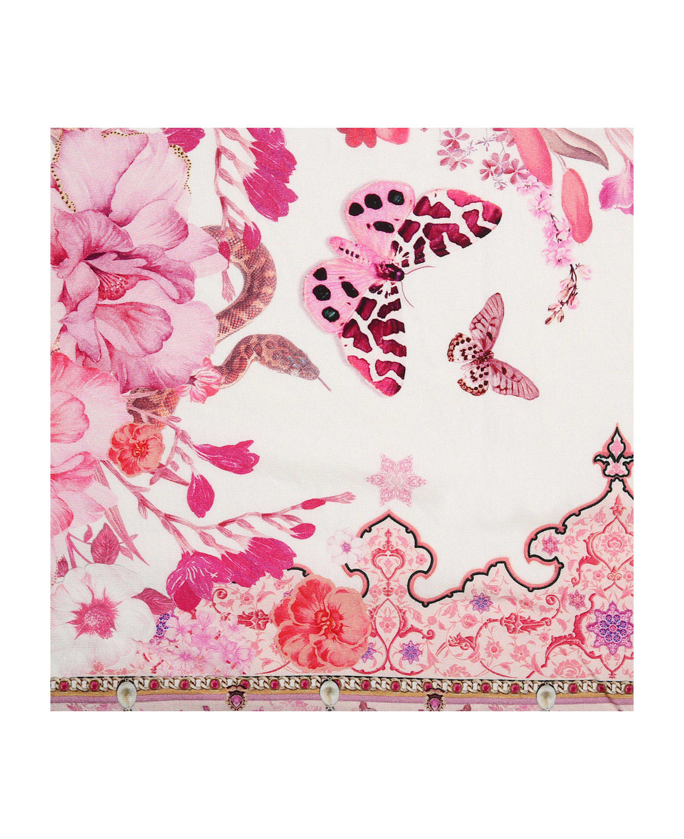 Camilla Pink Blanket For Baby Girl With Floral Print - Pink