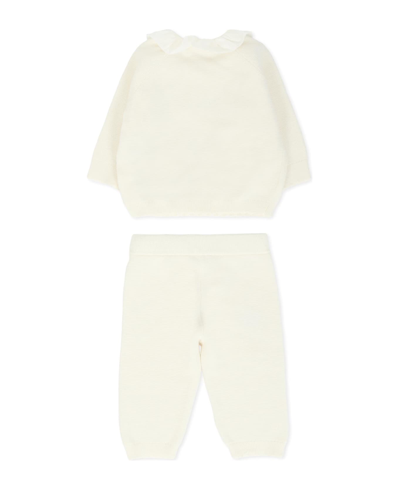 Chloé Ivory Birth Set For Baby Girl With Logo - Ivory