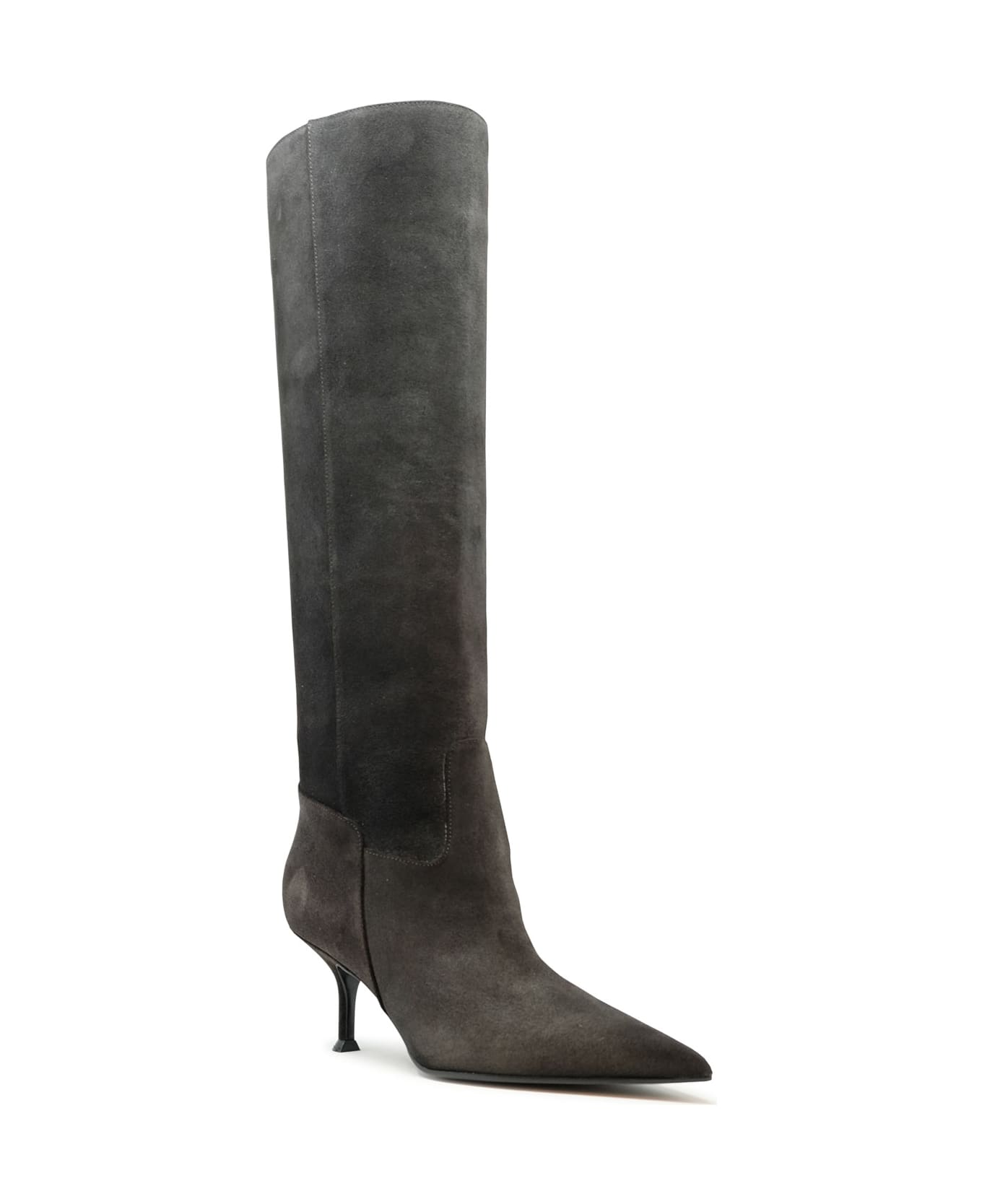 Lella Baldi Leather Boots - BLACK