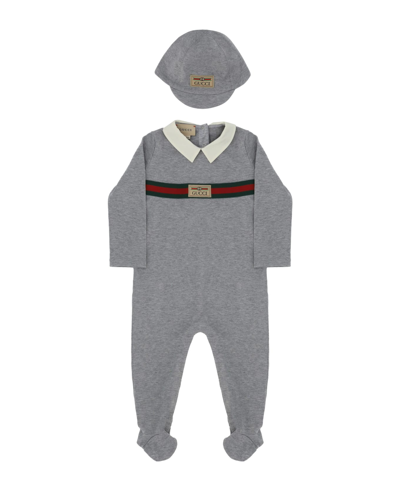 Gucci Baby Bodysuit - Light Grey Mel