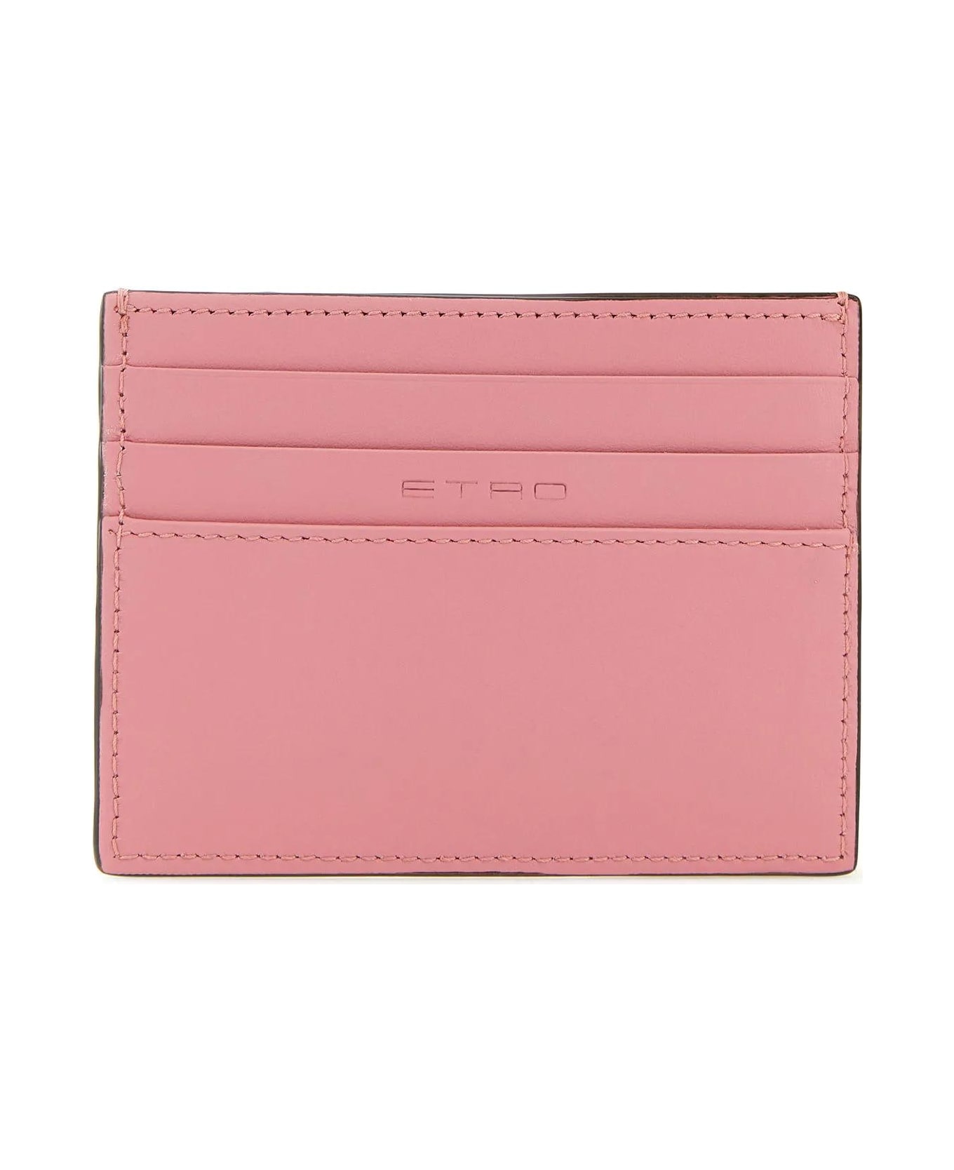 Etro Pink Leather Cardholder - Pink