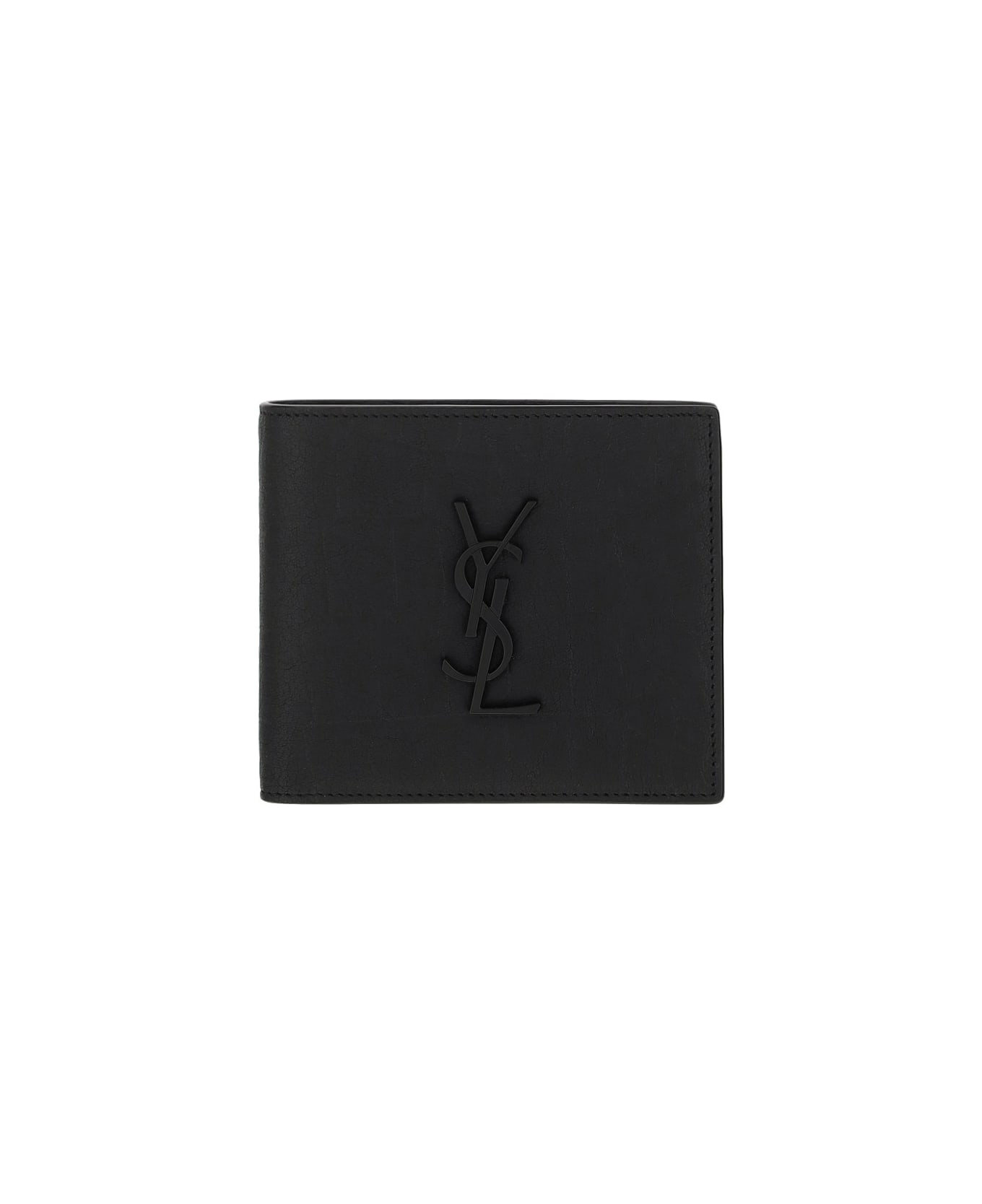 Saint Laurent Ysl Credit Card Case - Black