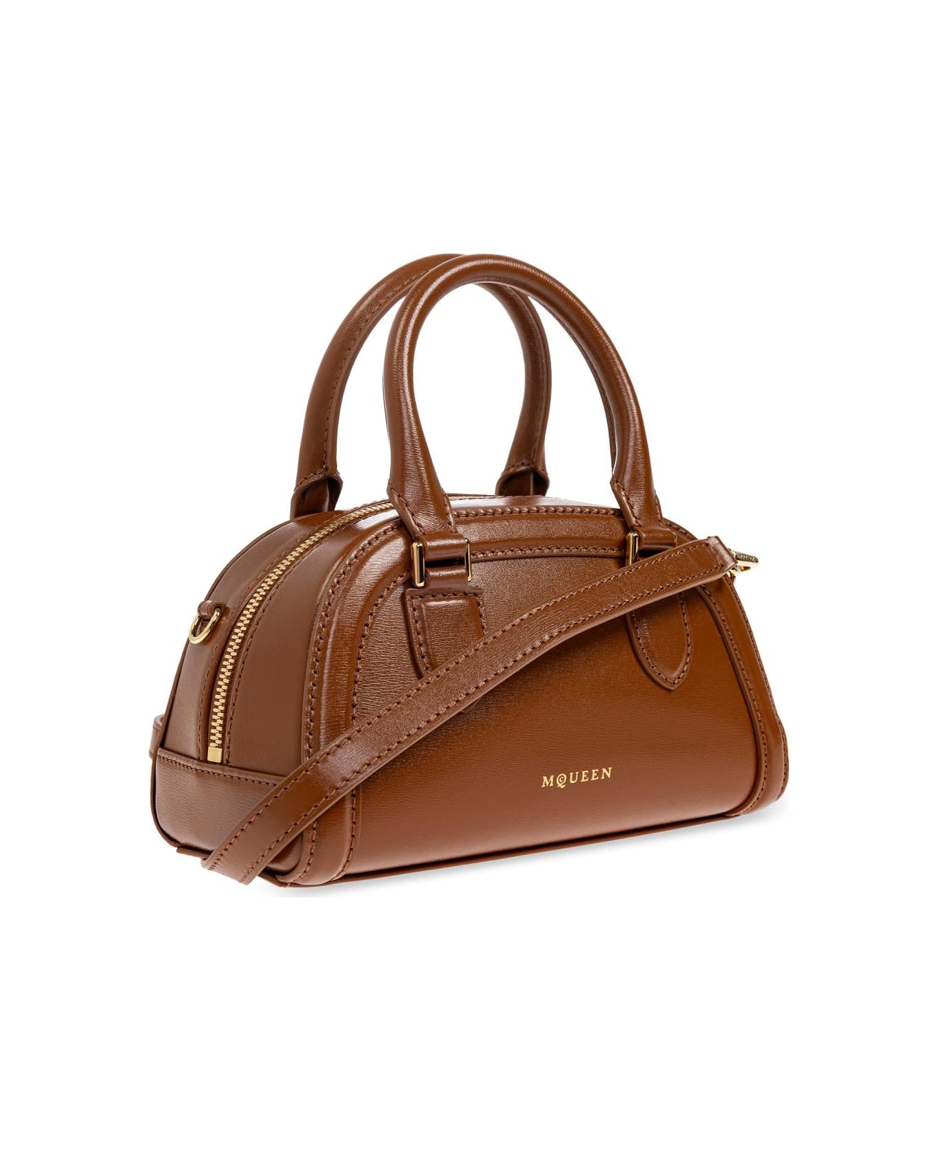 Alexander McQueen Handbag 
birdee Boston Mini
 - BROWN