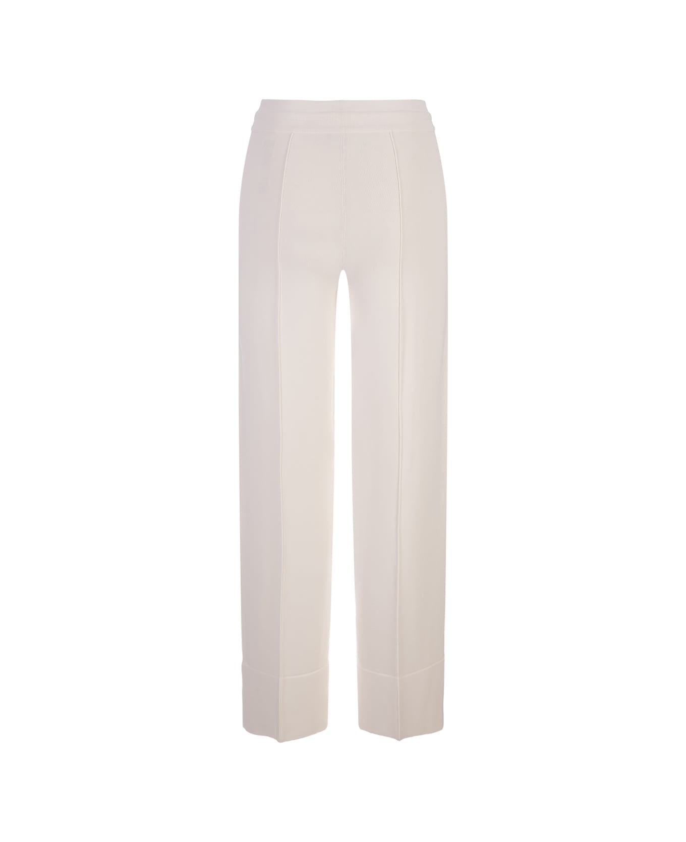Ermanno Scervino White Trousers With Drawstring - White ボトムス