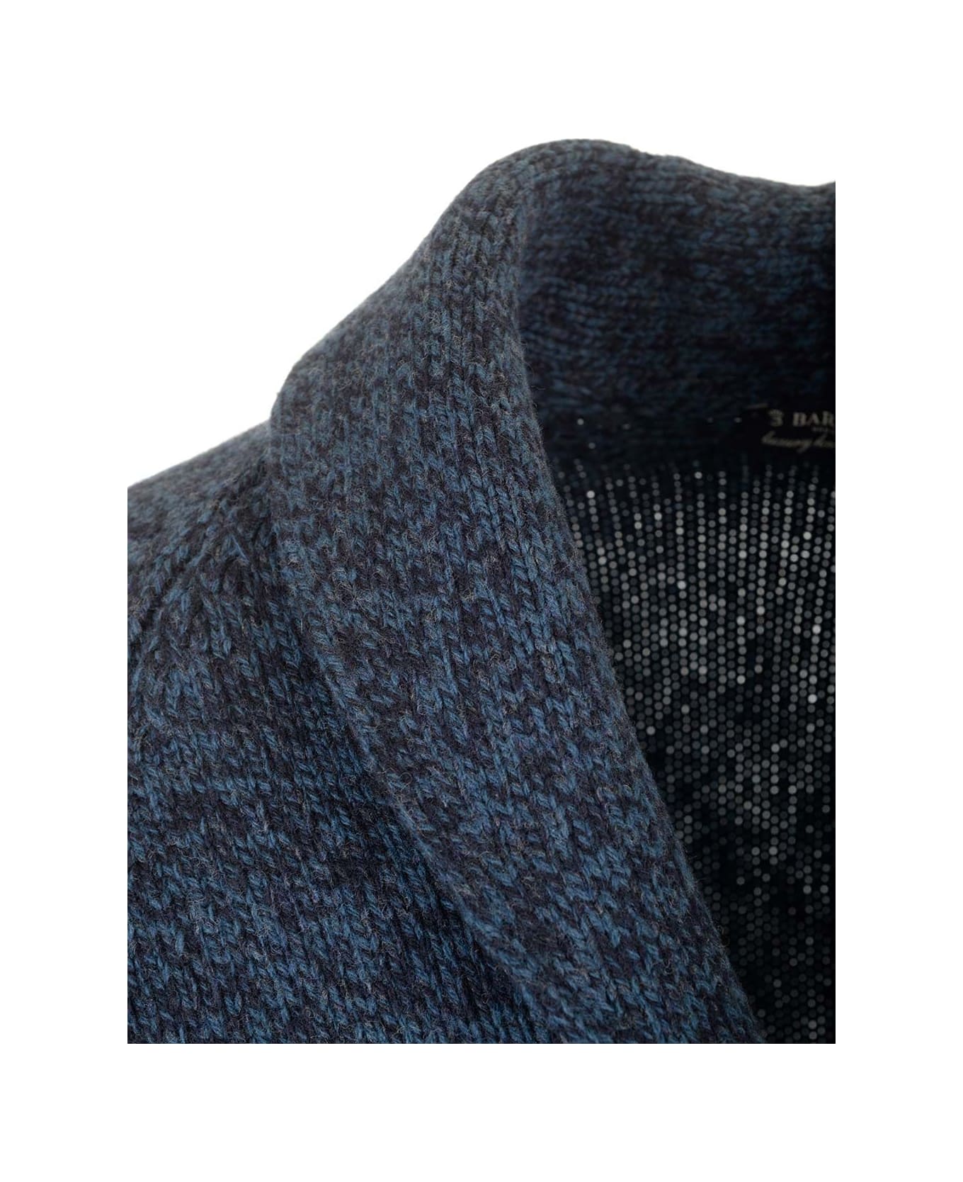 Barba Napoli Cardigan In Pure Virgin Wool - Blue