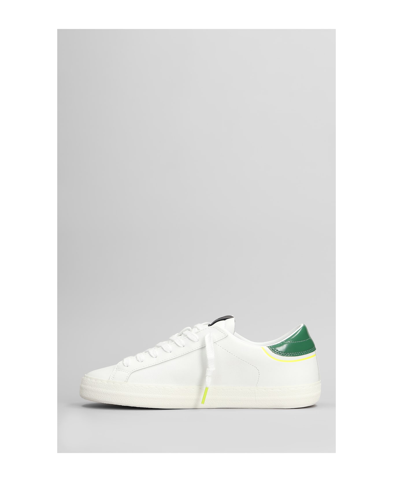 D.A.T.E. Hill Low Sneakers In White Leather - white