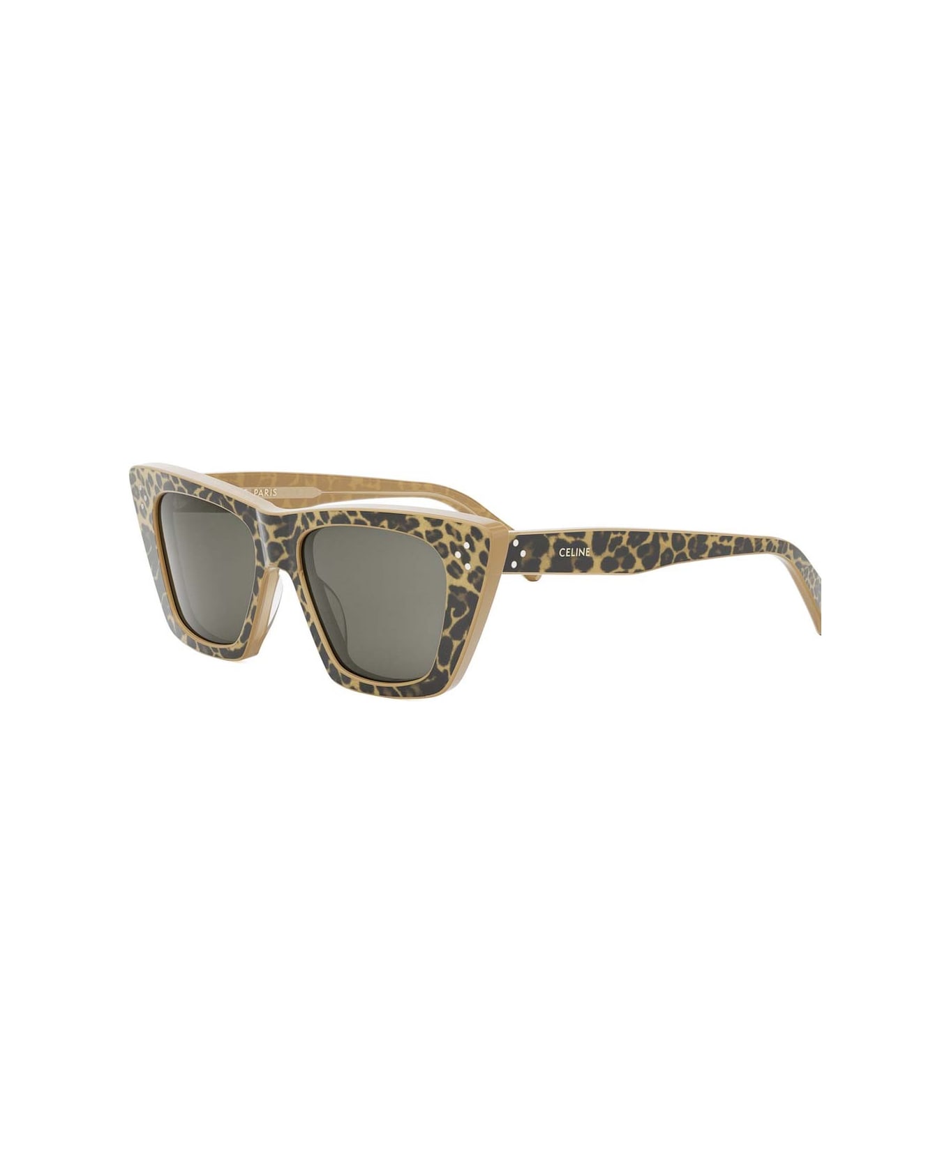 Celine Sunglasses - Leopardato/Oro/Grigio サングラス