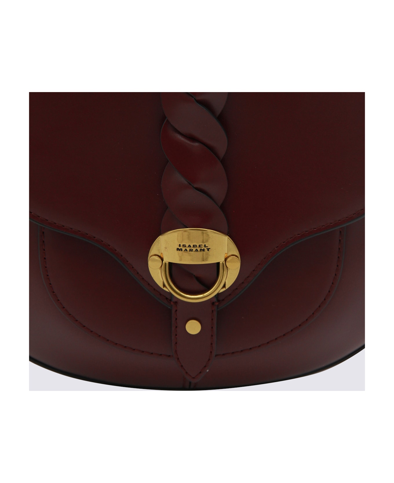Isabel Marant Dark Red Leather Shoulder Bag - Purple